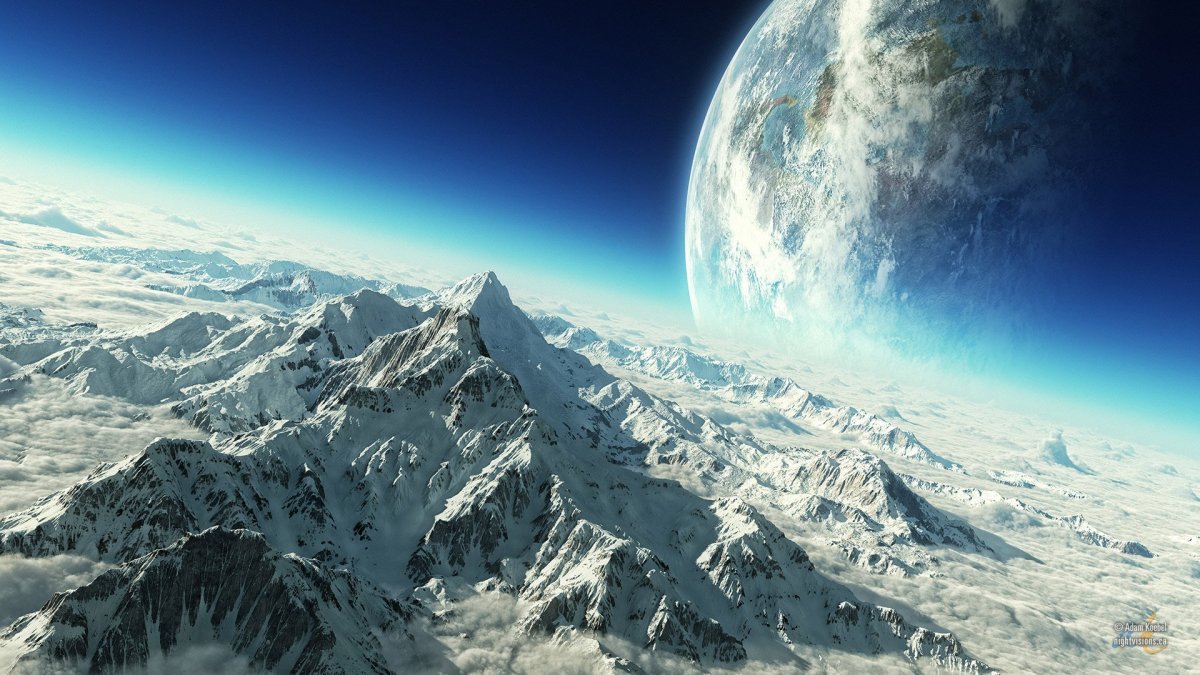 Гора Эверест вид из космоса
