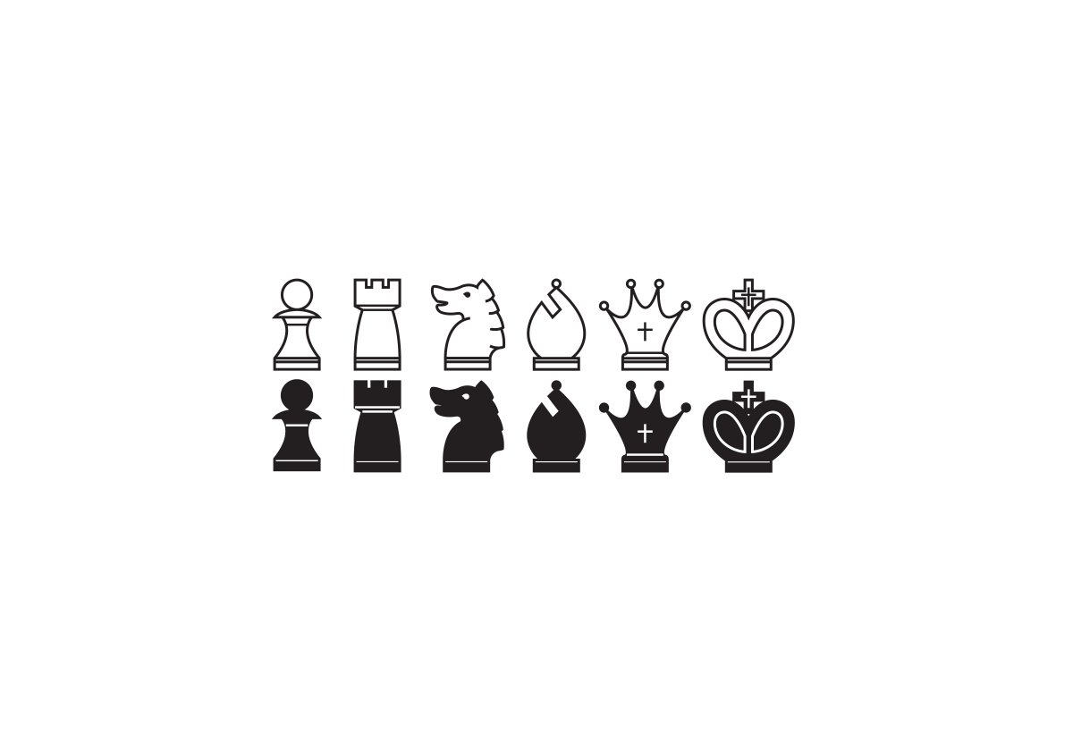 Минималистичные шахматные фигуры