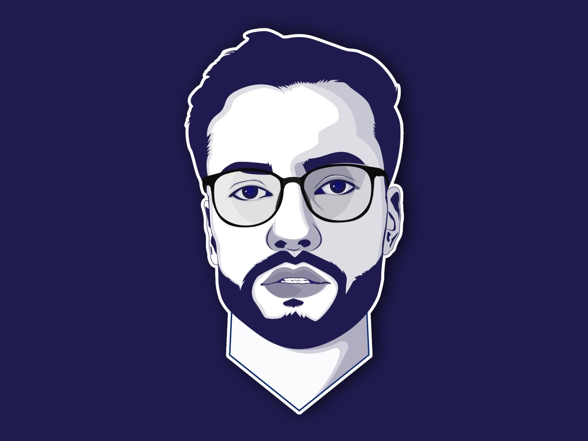 Векторный портрет минималистичный