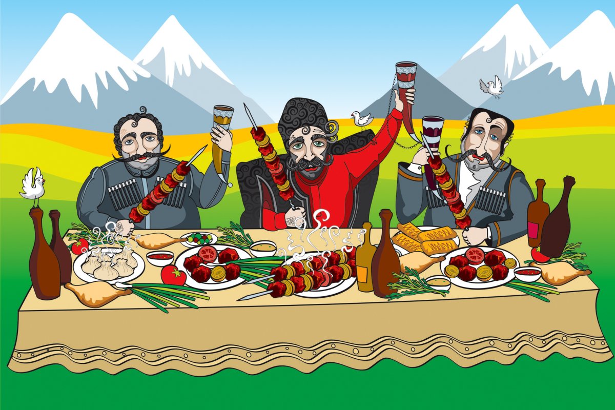 Кавказские тосты на день рождения