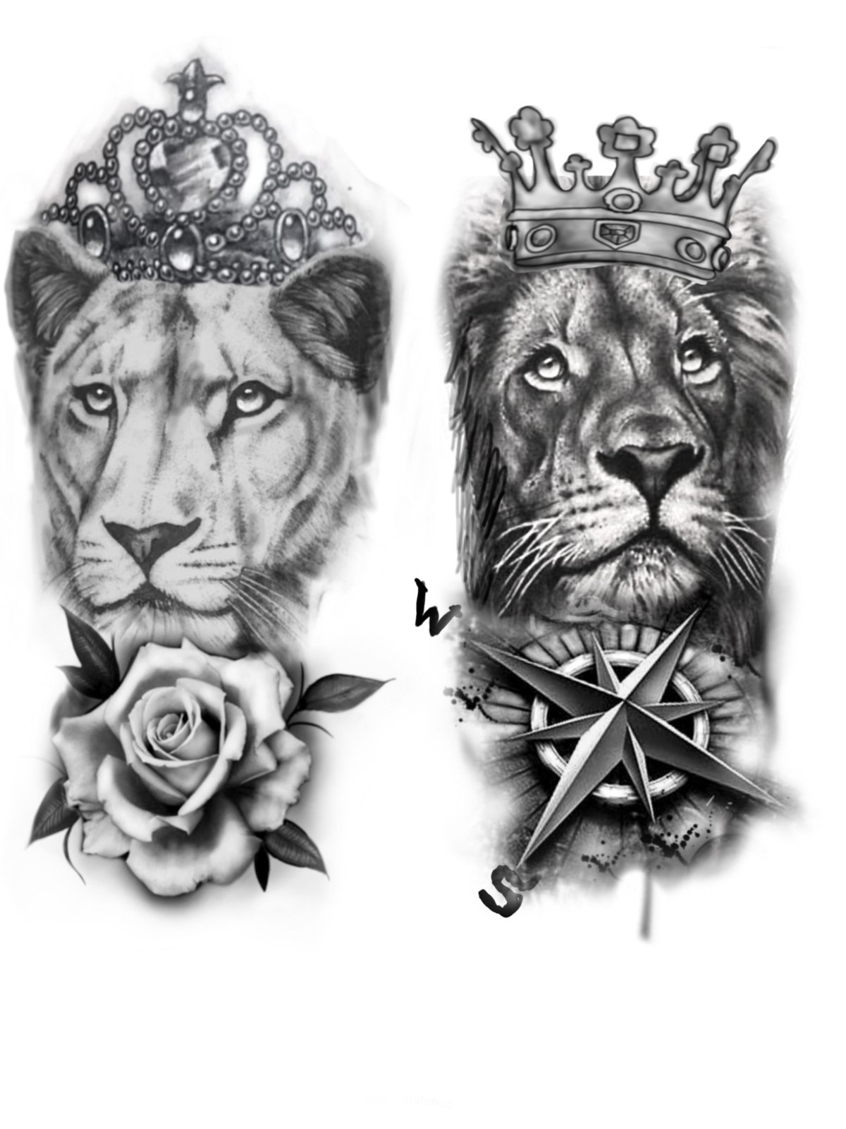 Татуировка лев с короной (79 фото)