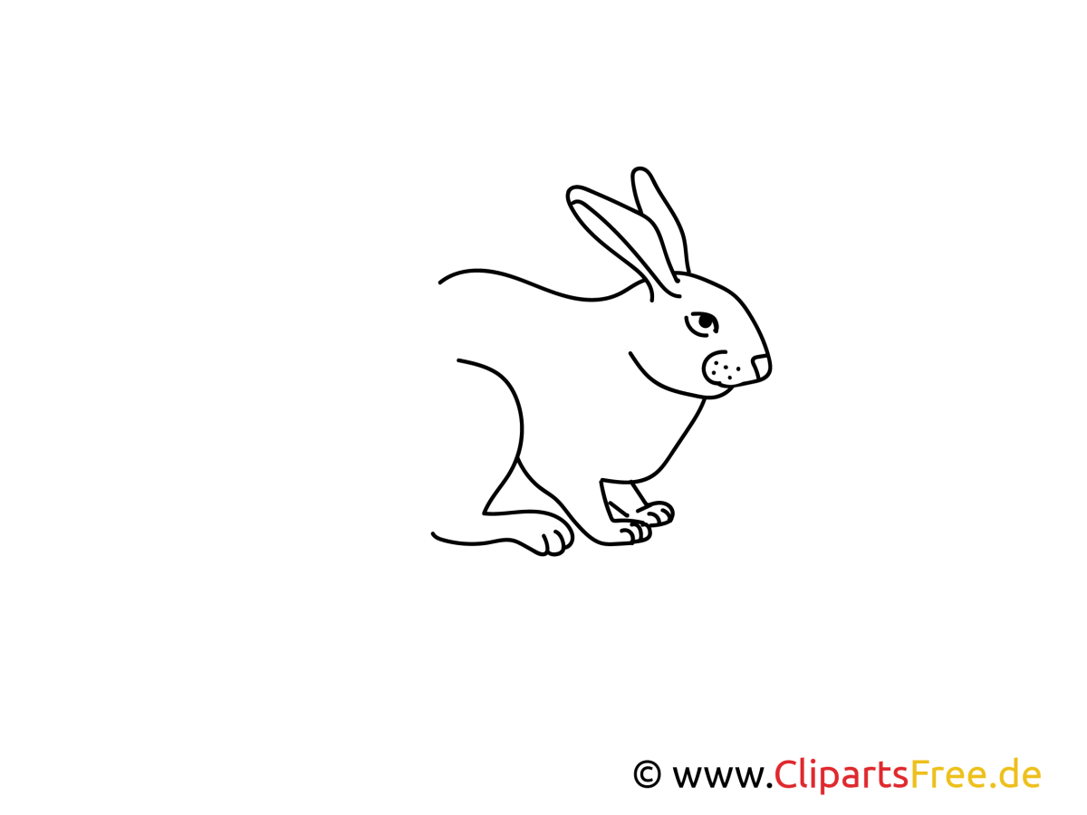 Кролик рисунок простой