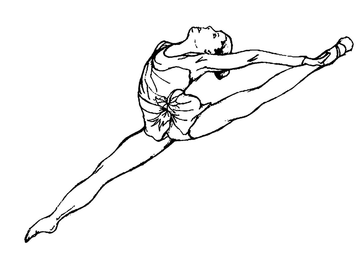 Рисунок гимнастки карандашом