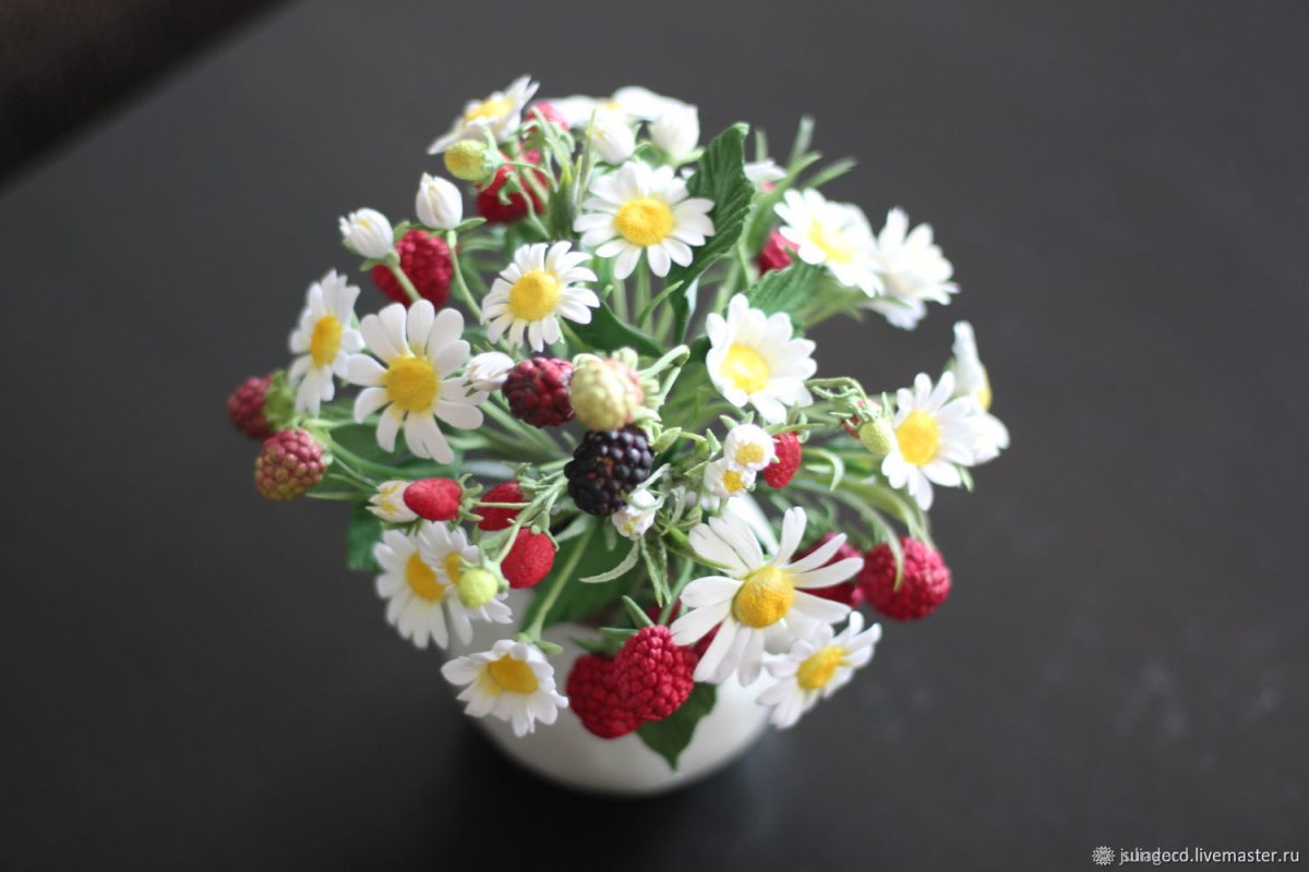 Букет цветов из полимерной глины