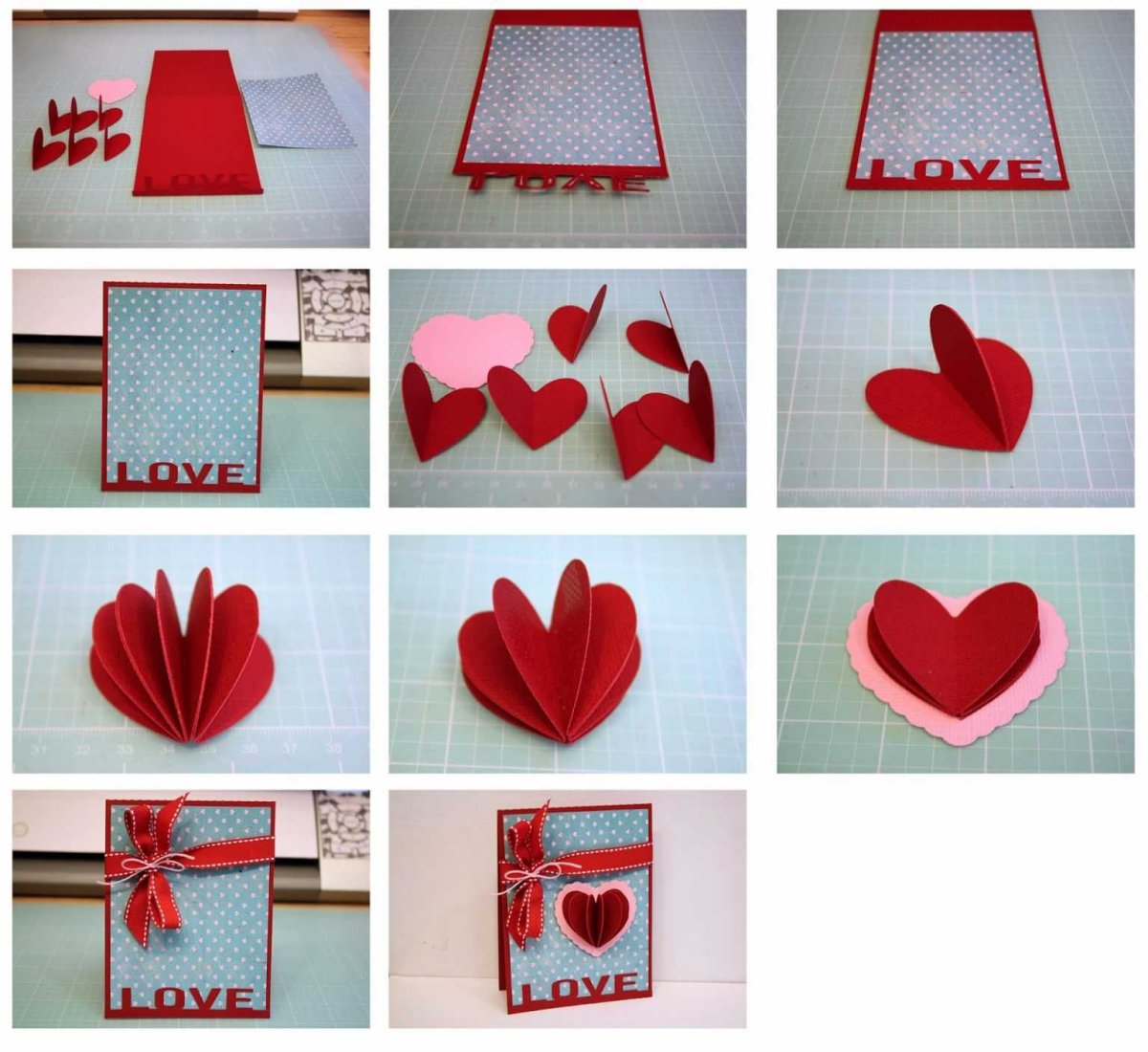 Объёмная 3D открытка с сердцем в руках