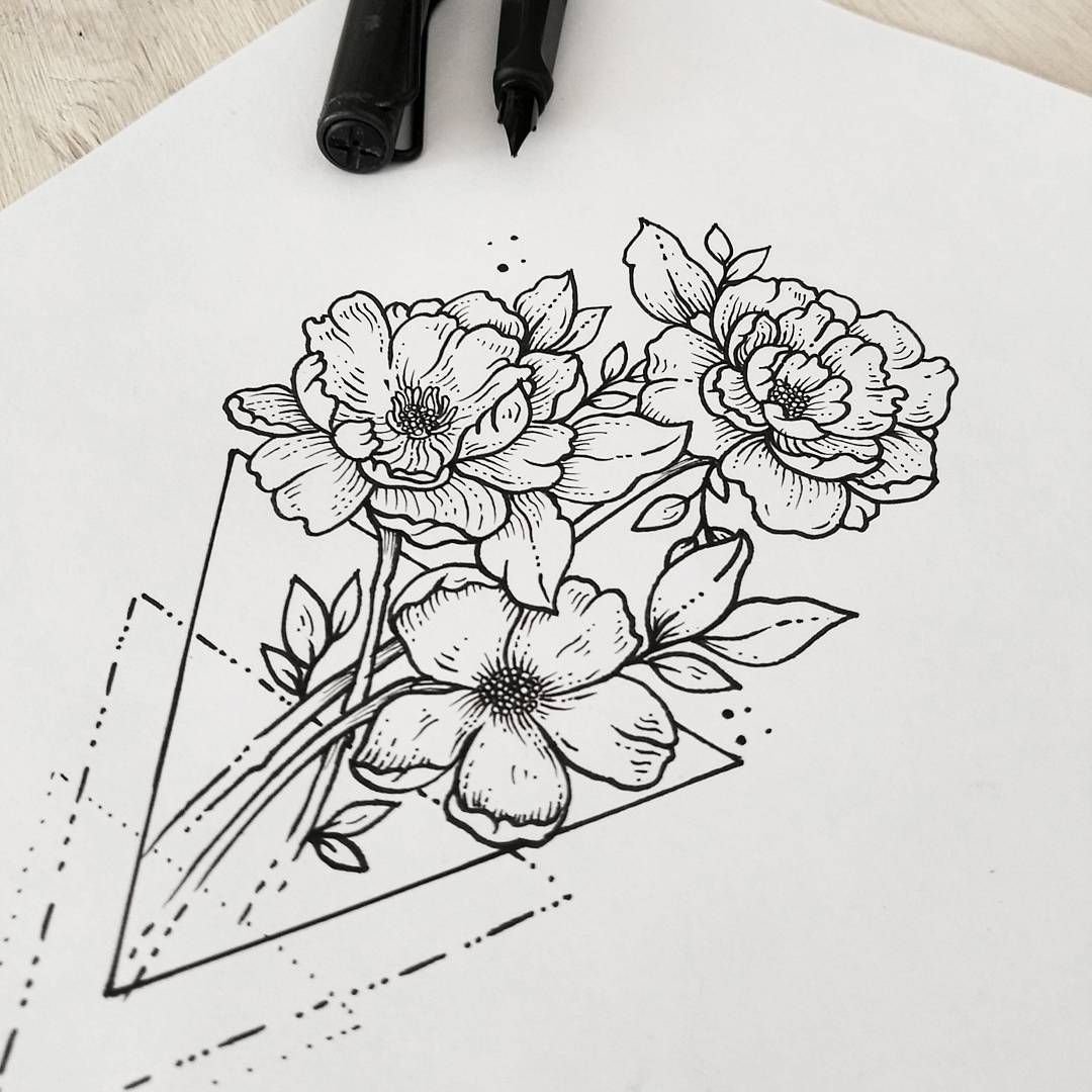 Рисунок карандашом цветы