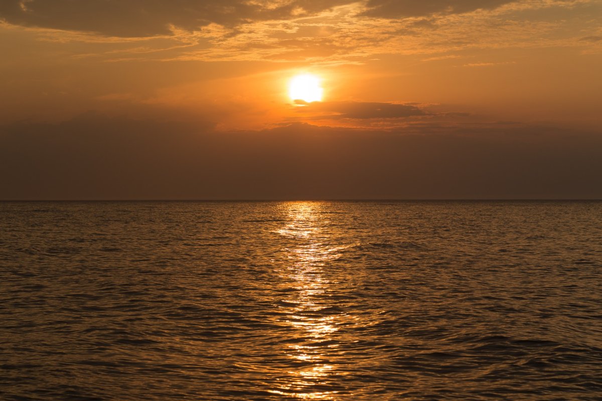 Закат на балтийском море