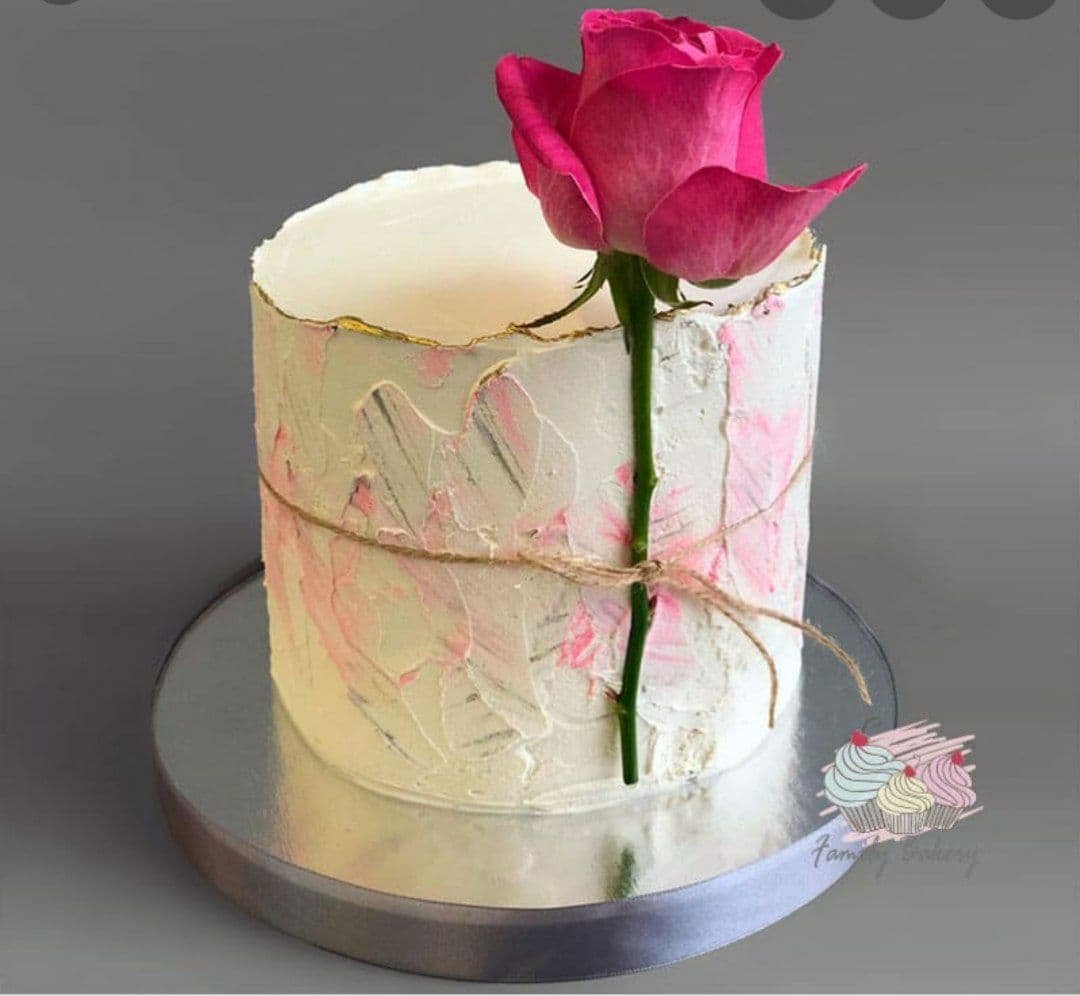 Торт с одной розой