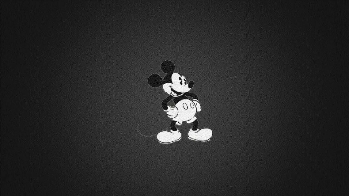 Черно белые фоны с Микки Маусом