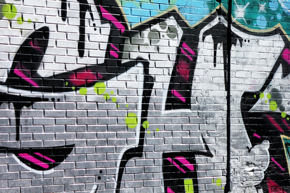 Фоны с граффити на кирпичных стенах