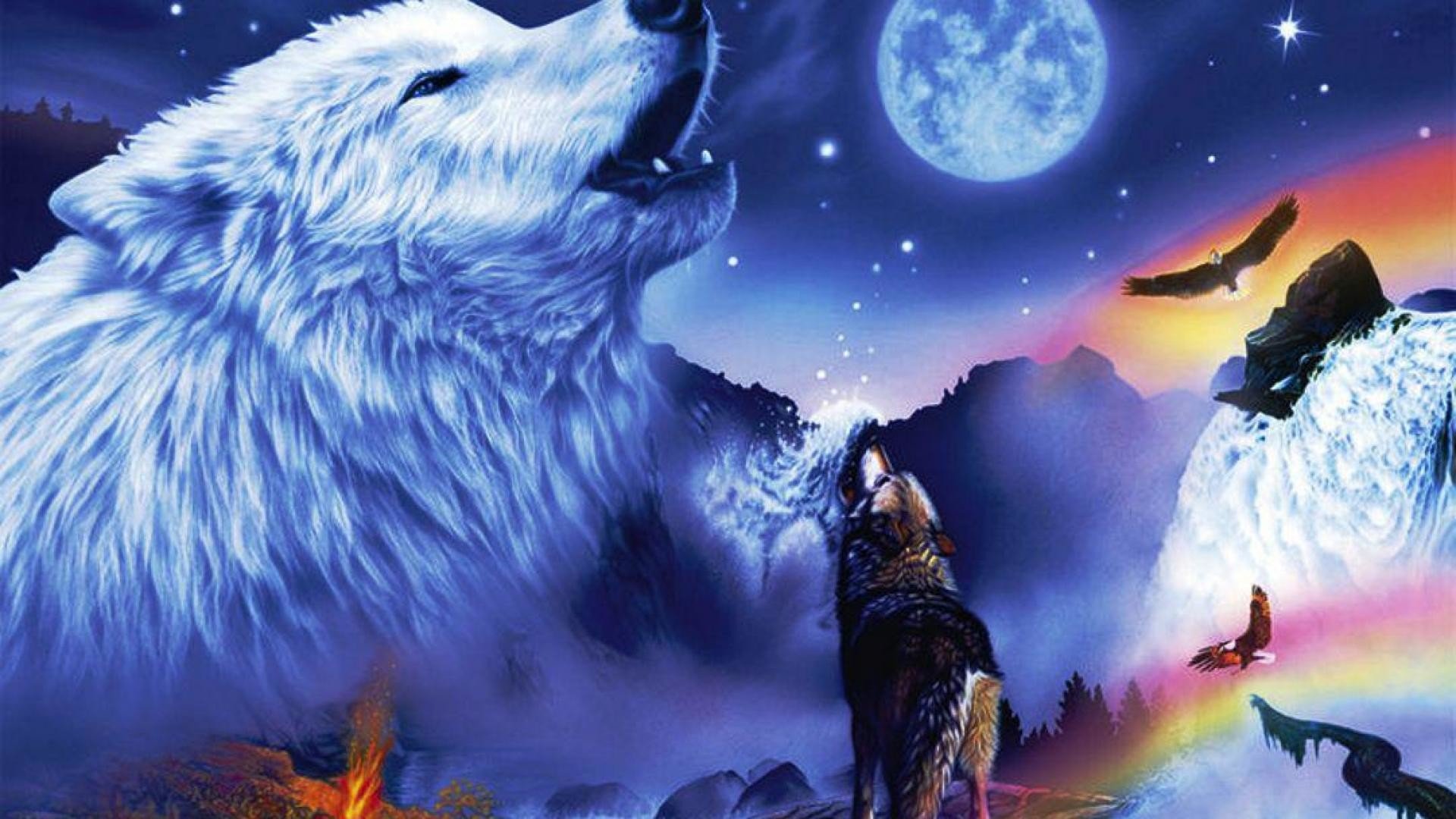 Волк пытающийся съесть луну. Волк фэнтези. Лунные волки. Волк и Луна. Волки фэнтези красивые.