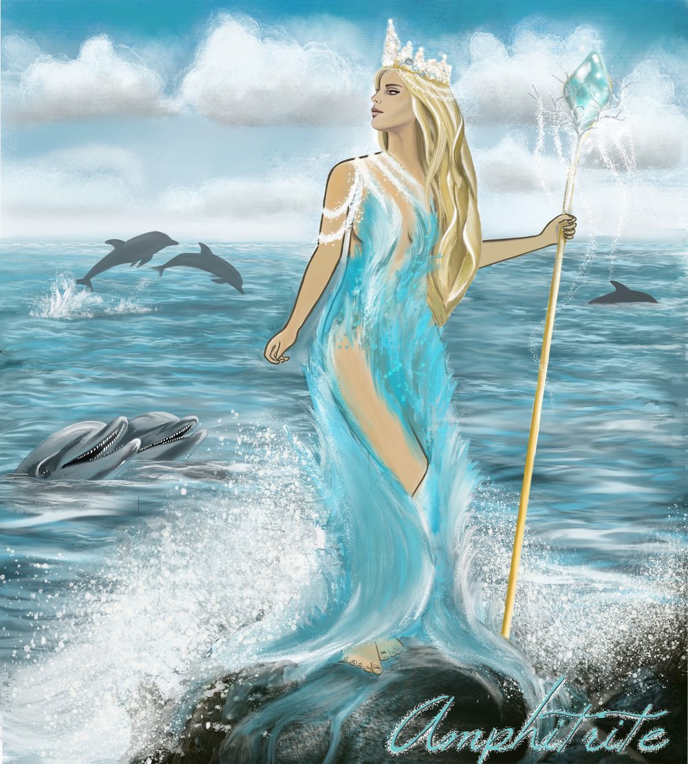 Боги воды в мифологии. Амфитрита богиня моря супруга Посейдона. Морская богиня Амфитрита. Амфитрита богиня древней Греции. Амфитрита жена Посейдона.