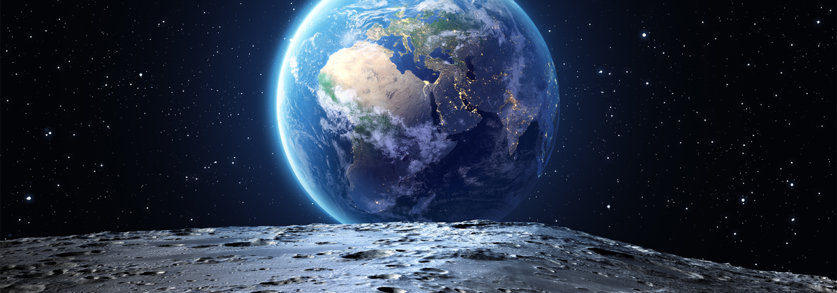 Вид земли с Луны