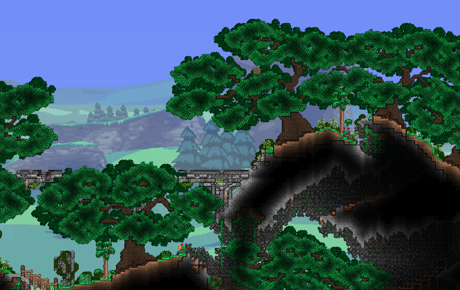 Terraria forest background фото 72