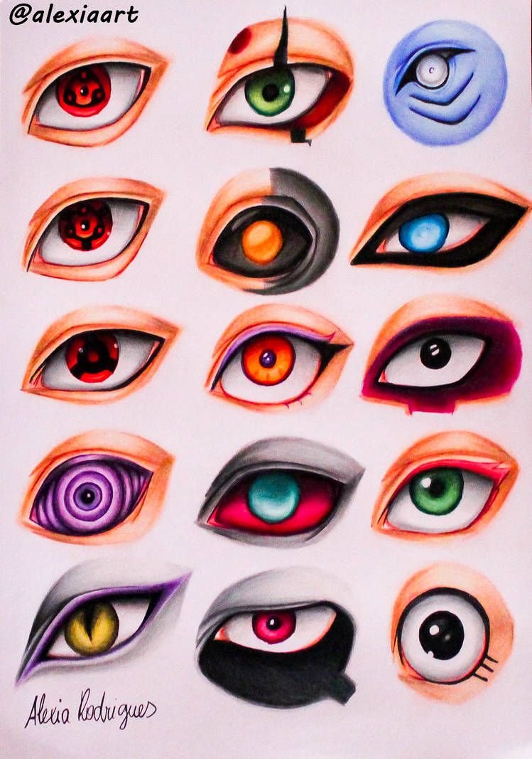 глаза аниме персонажей наруто