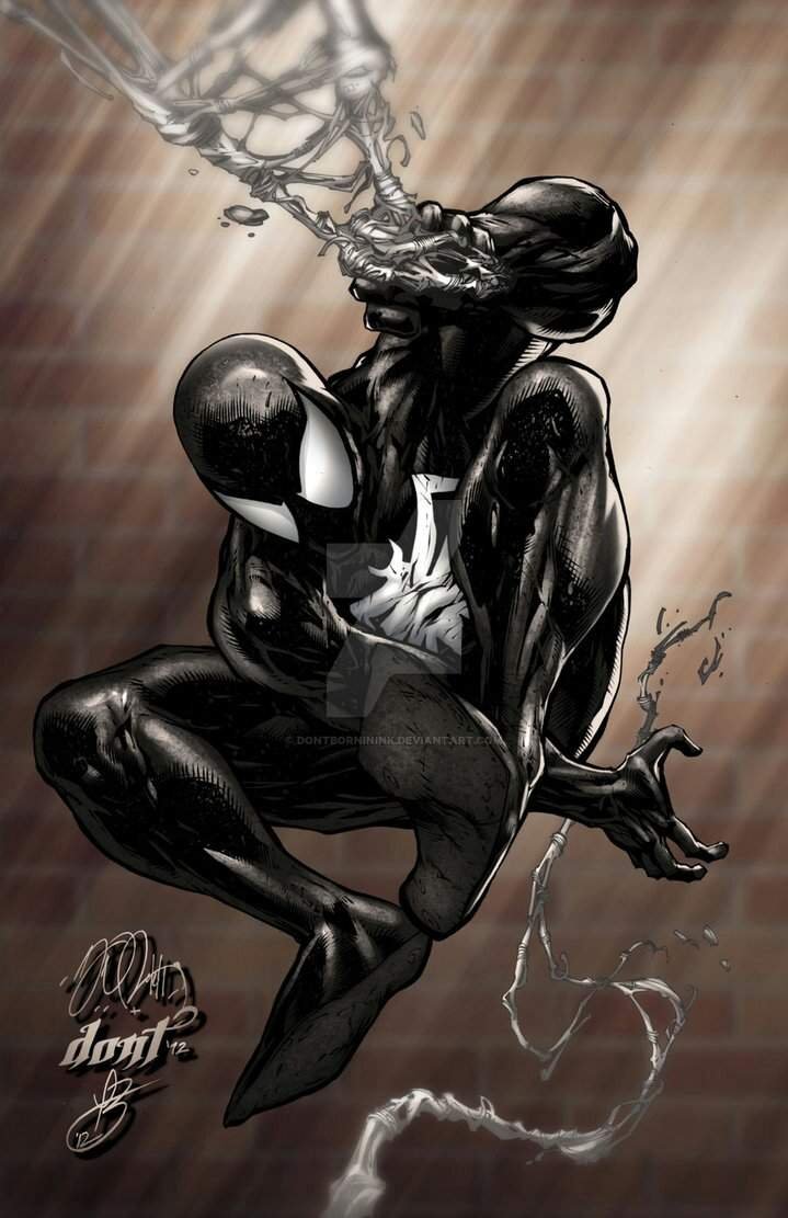 Чёрный человек паук арт - 35 фото
