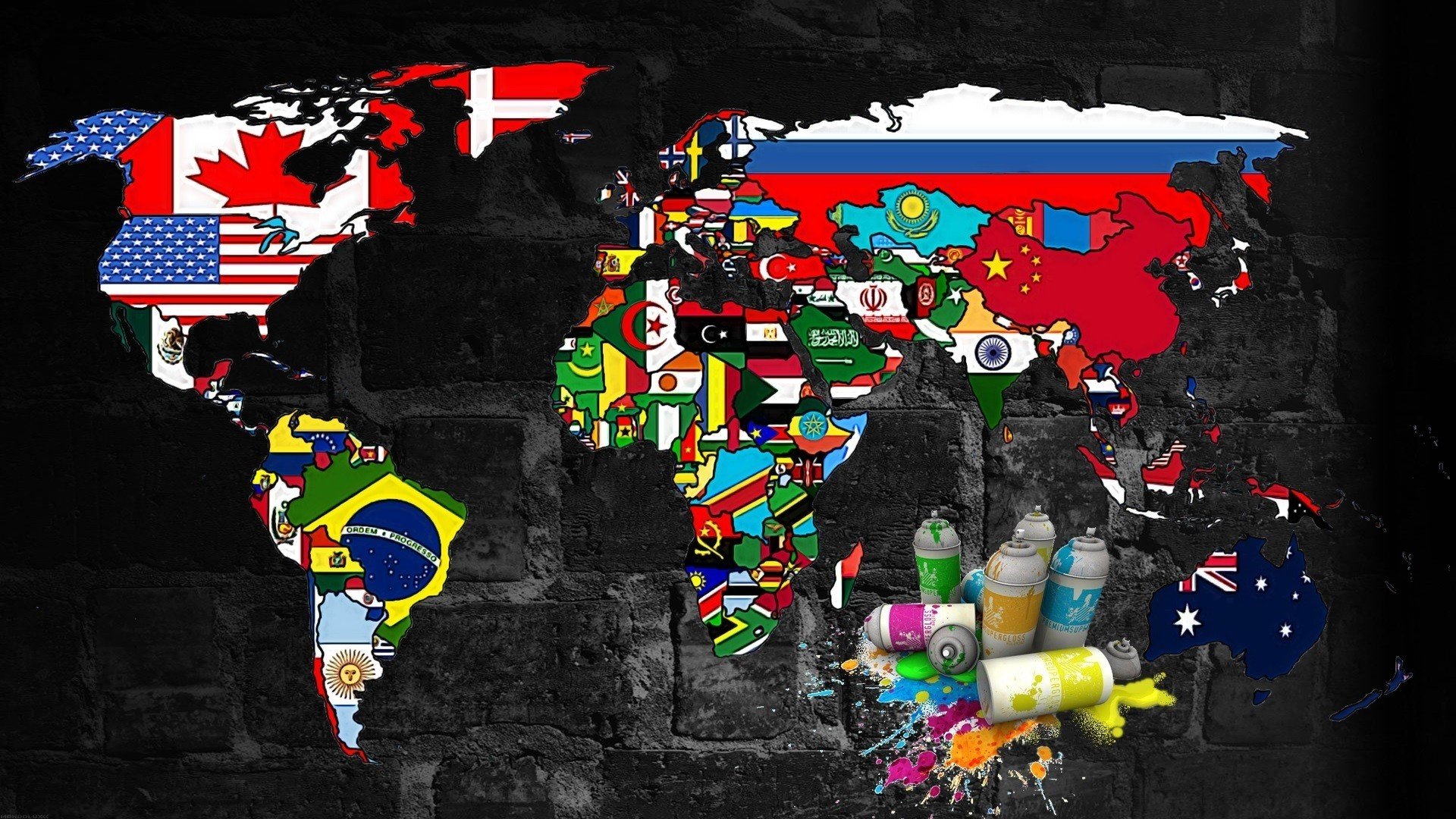 Все страны боялись. Карта с флагами. Флаги государств на карте.