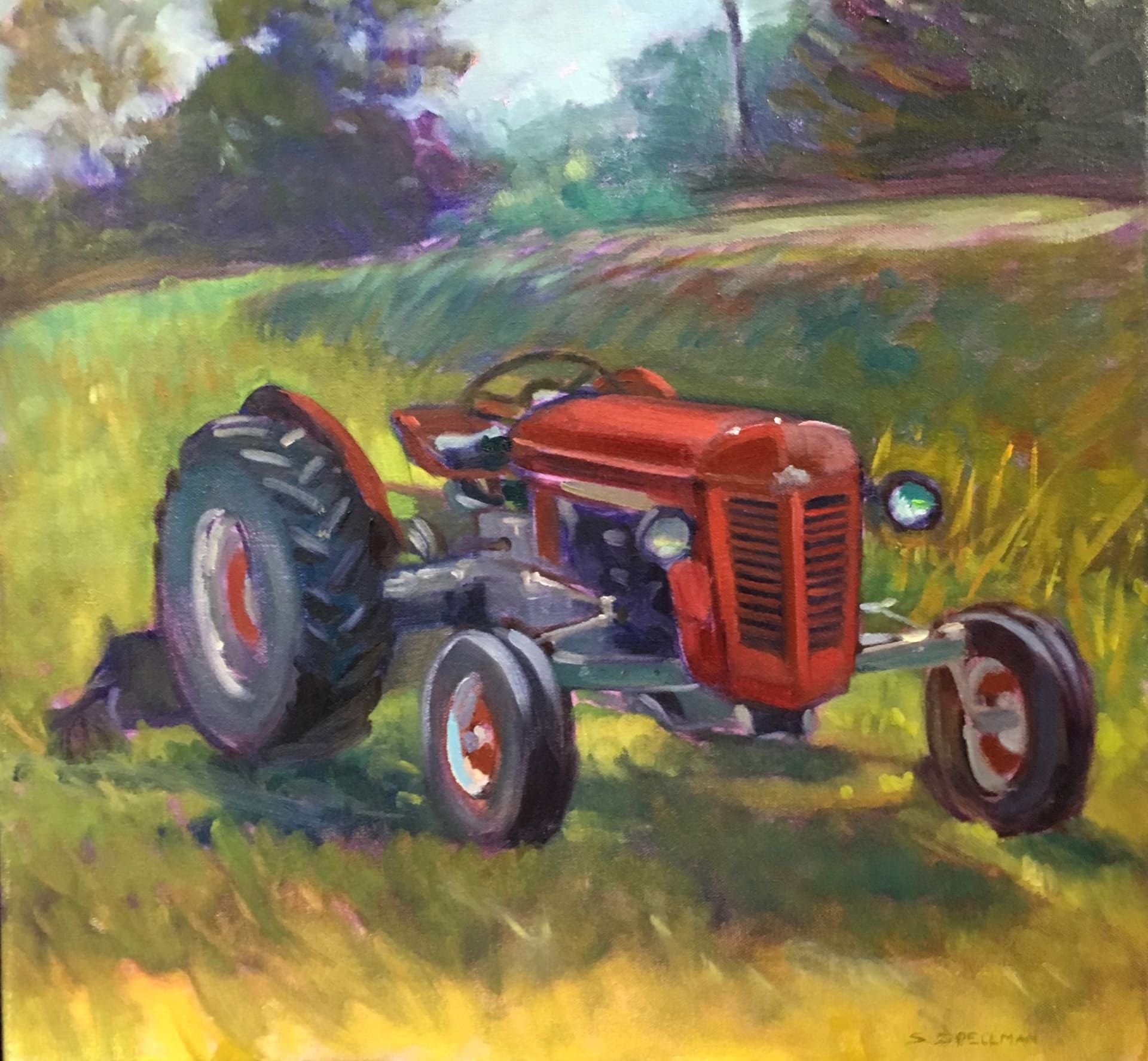 Полям красный трактор. Ярославкин трактор Paint. Трактор картина. Красный трактор. Тракторы мультяшные.