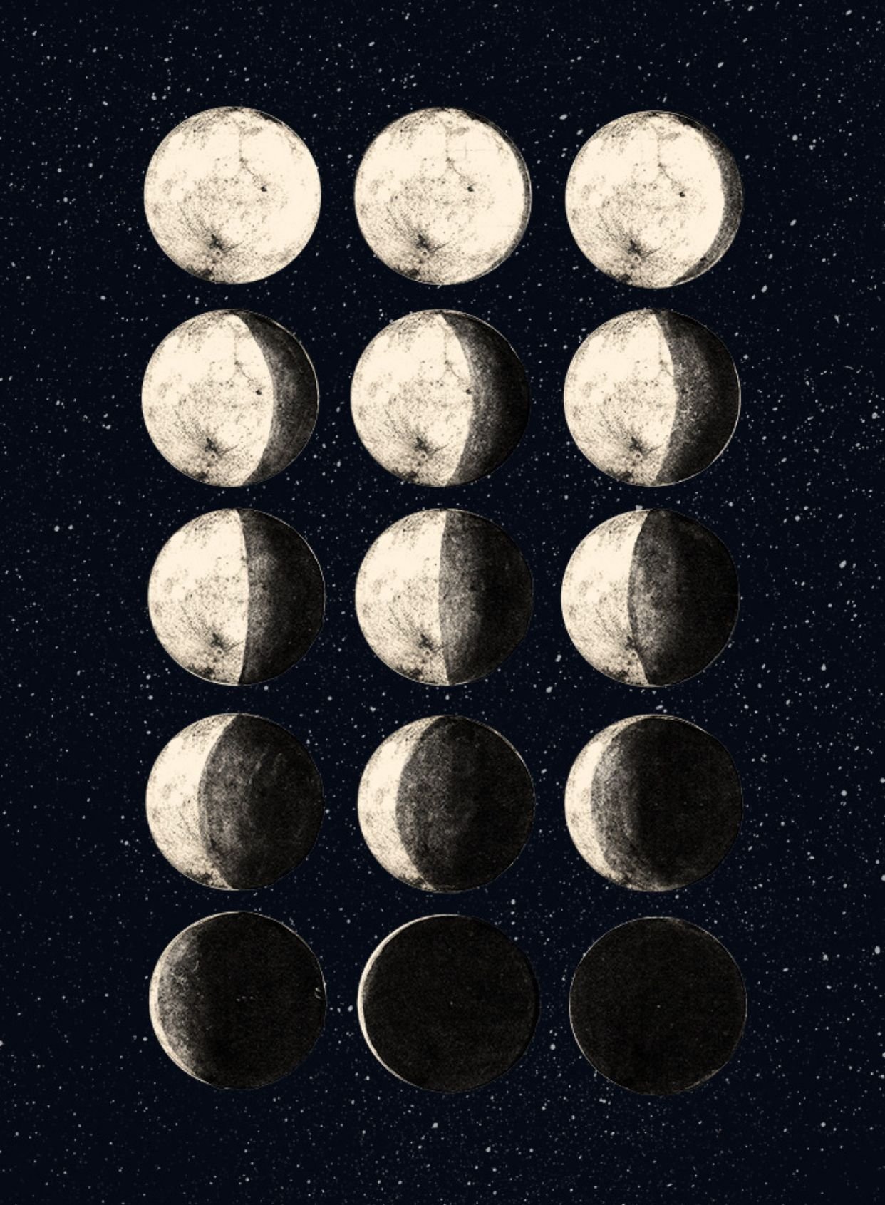 Луна в разные годы. Фазы Луны. Цикл Луны арт. Ф̆̈ӑ̈з̆̈ы̆̈ Л̆̈ў̈н̆̈ы̆̈. Луна в разных фазах.