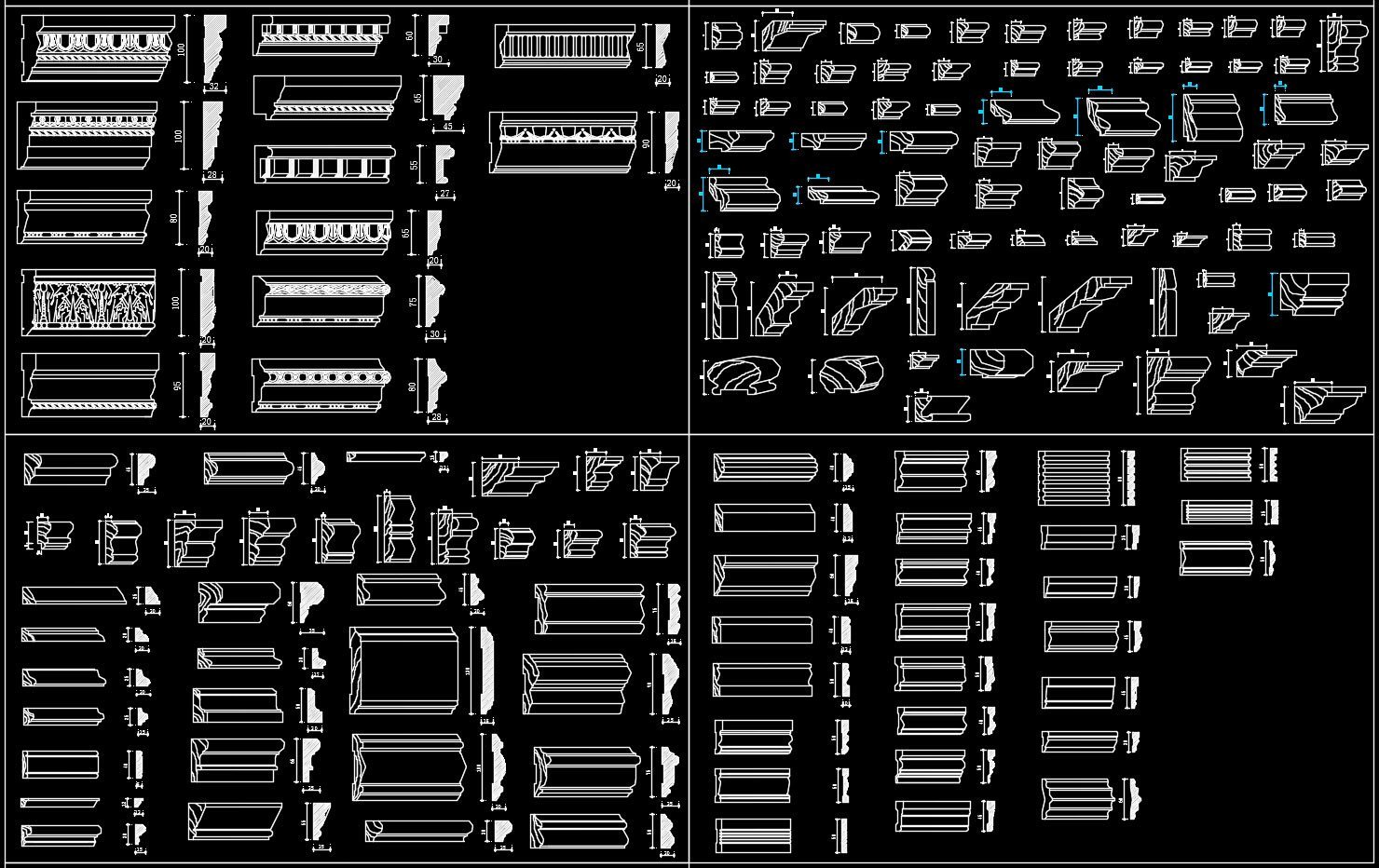 мебель в плане dwg