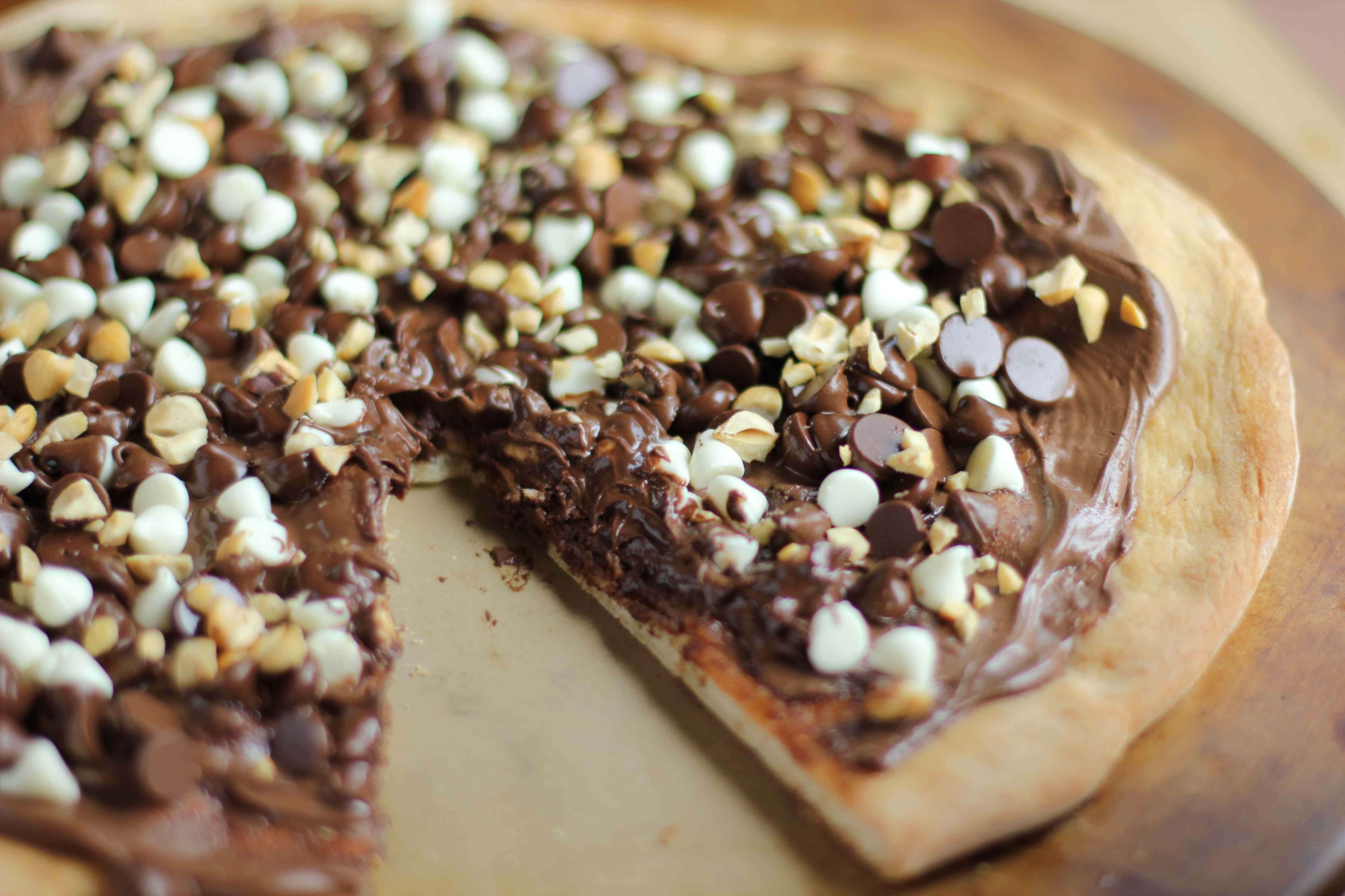 шоколадная пицца рецепт с маршмеллоу фото 6