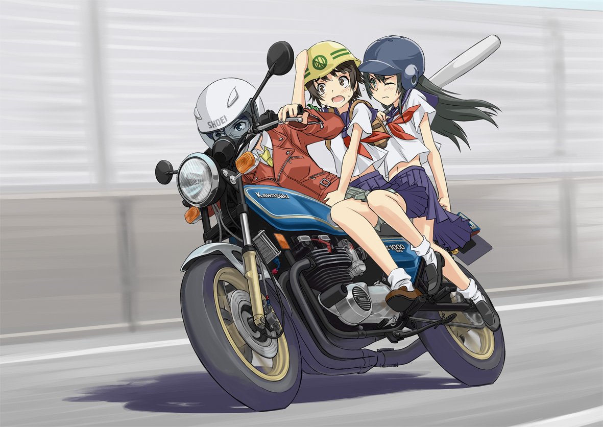 Мотоцикл арт аниме