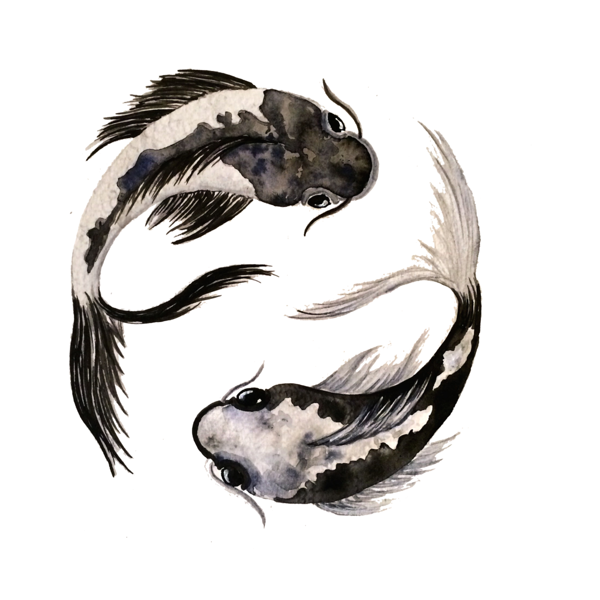 Знак двух рыб. Китайские рыбы Инь Янь. Тату рыбы Инь Янь. Рыбки кои Инь Янь. Тату рыбки Инь Янь.