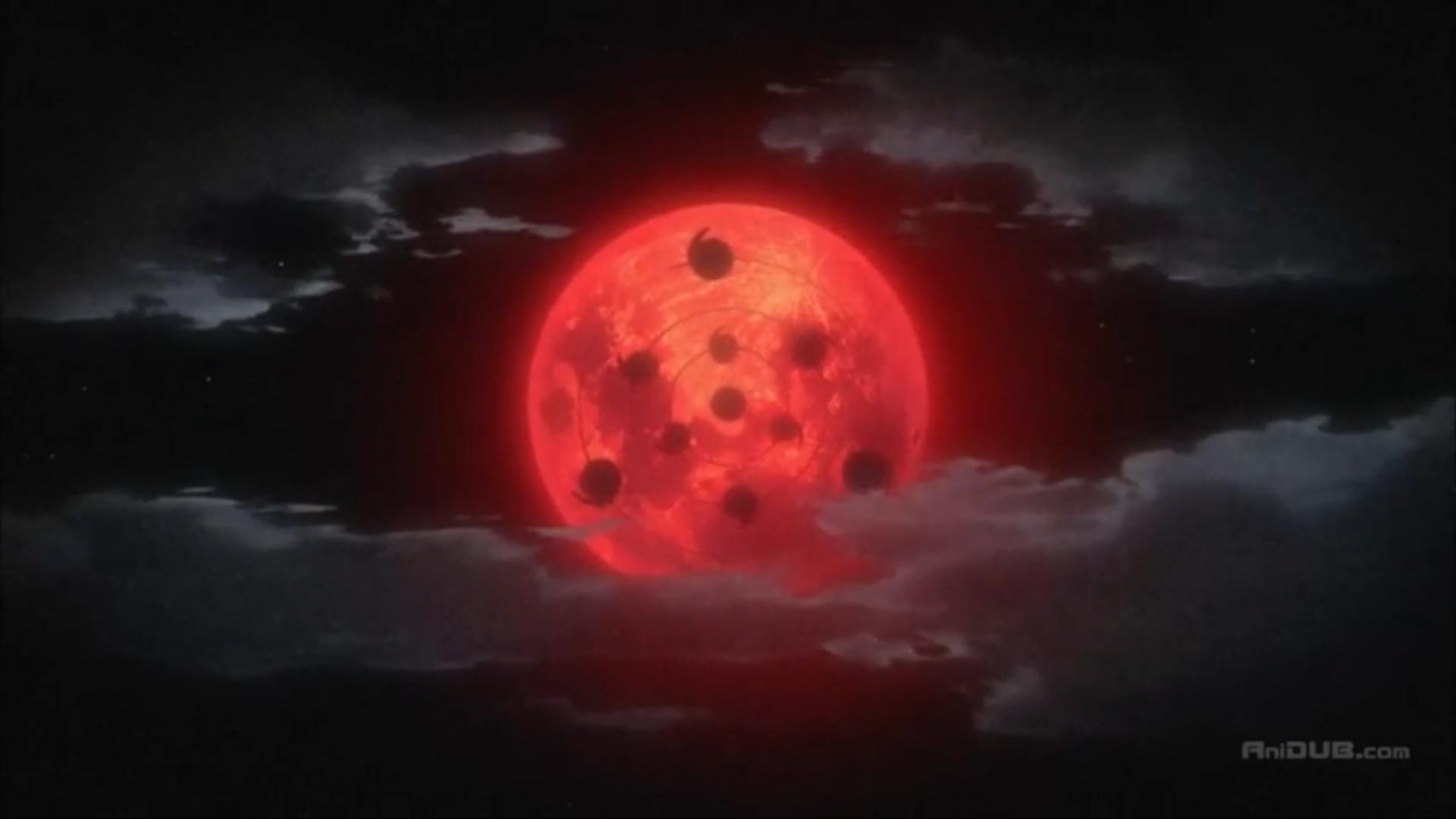 красная луна аниме наруто