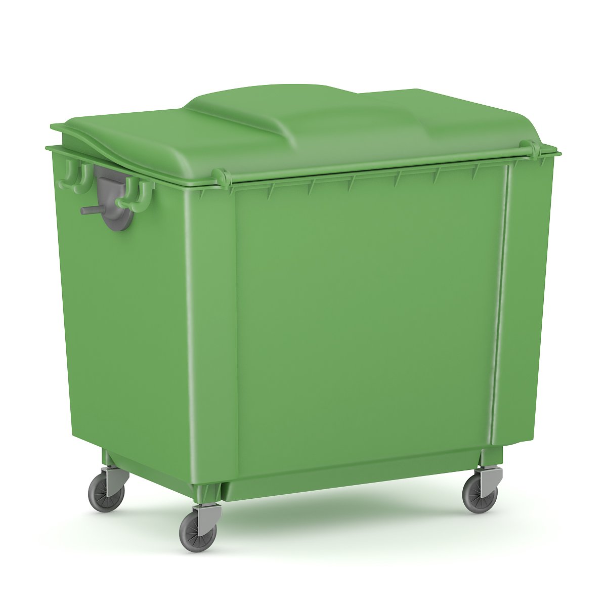 Зеленая мусорка. Мусорный контейнер 3д модель STP. Мусорный контейнер зеленый. Зеленые мусорные баки.