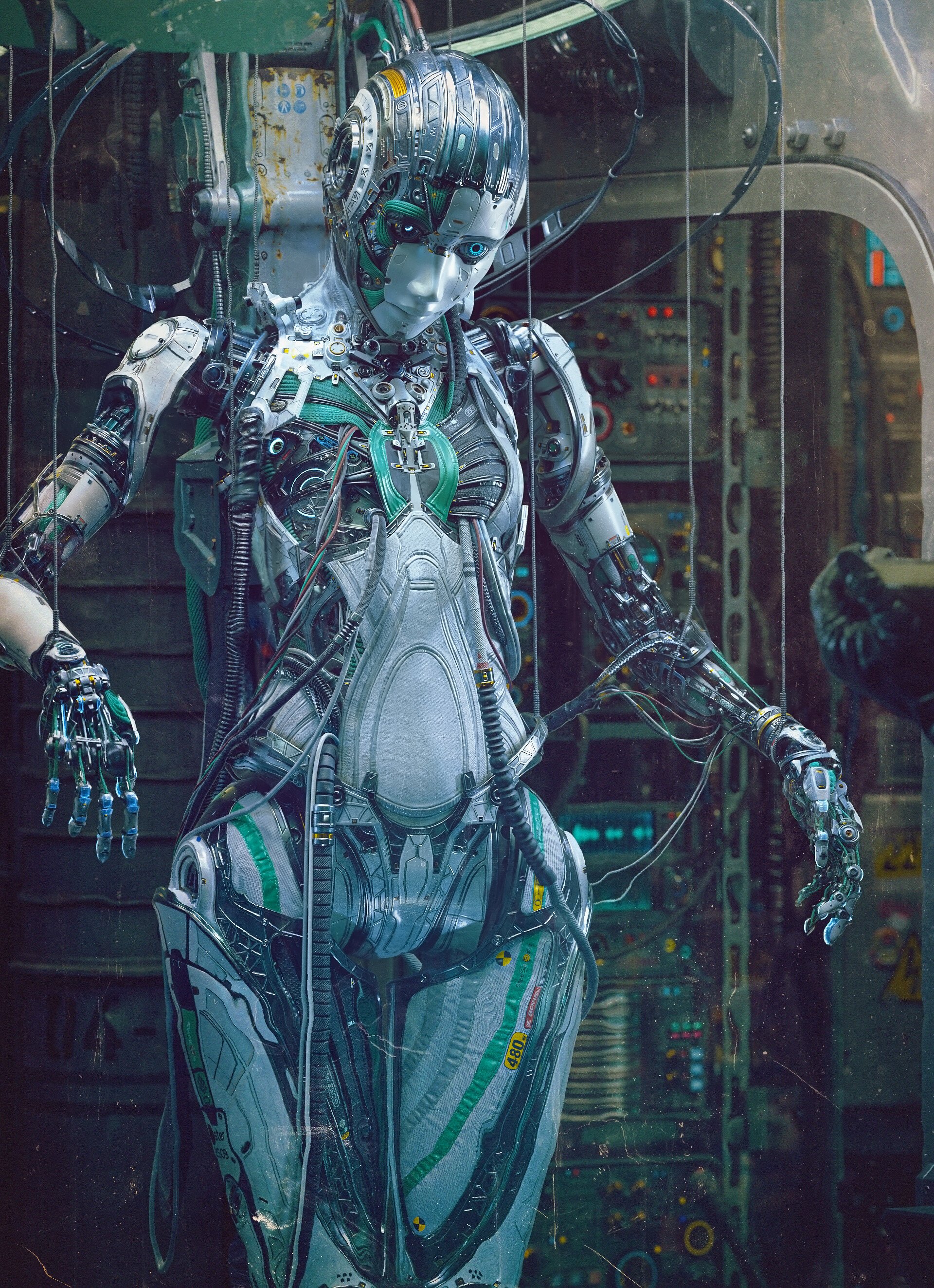 Cyberpunk robot art фото 6