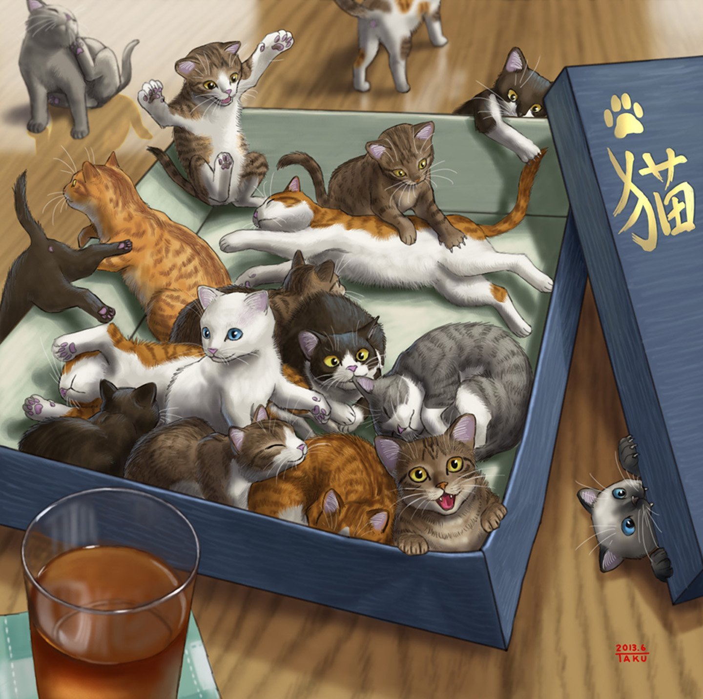 Игры похожие на кота. Японский художник Matataku. Много котов. Много котов в коробке. Много котят в коробке.
