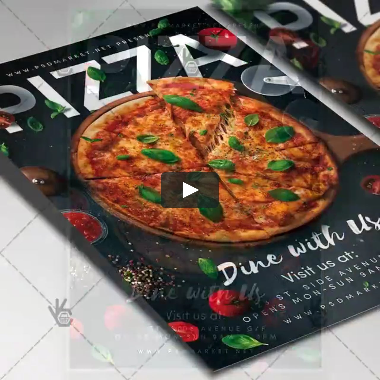 меню в кафе пицца