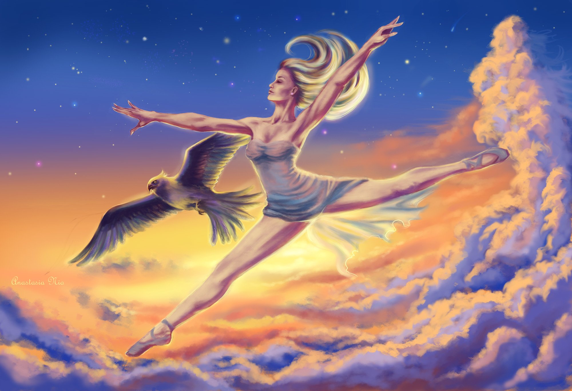 Стала птицей вольной песня. Нефела богиня. Полет души. Девушка с крыльями в небе. Нефела богиня облаков.