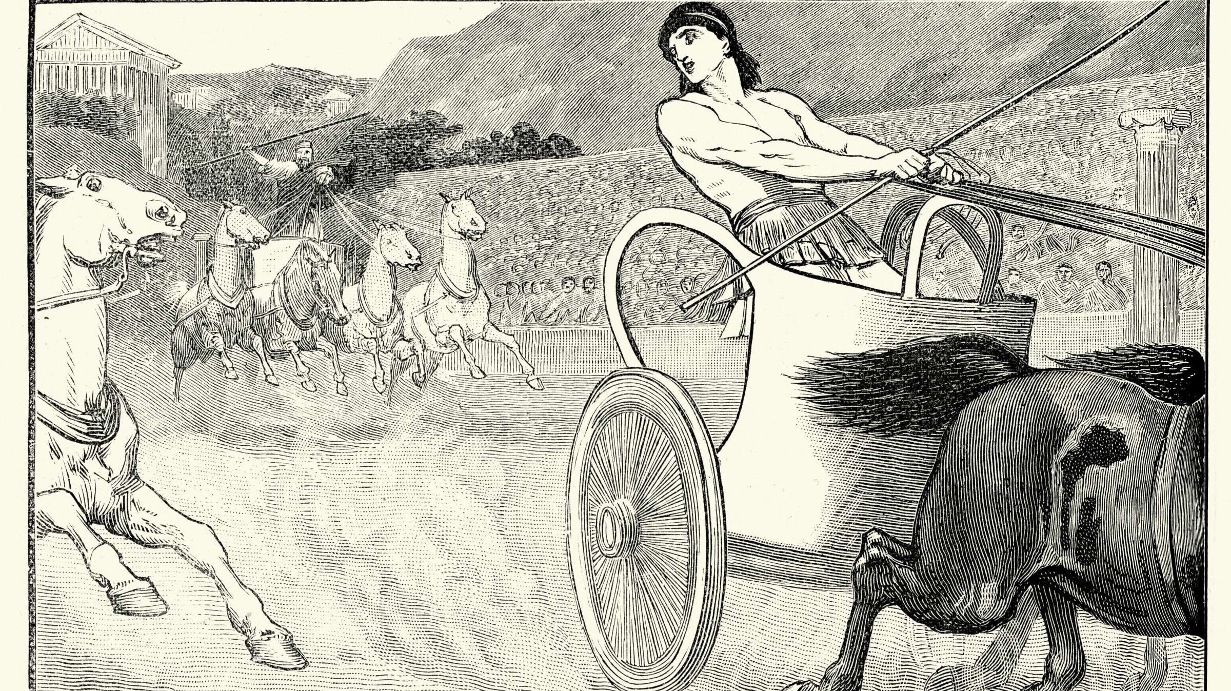 Гонки на древних олимпийских играх. Гонки на колесницах в древней Греции. Гонки на колесницах в древней Греции на Олимпийских играх. Олимпийские игры в древней Греции колесницы.