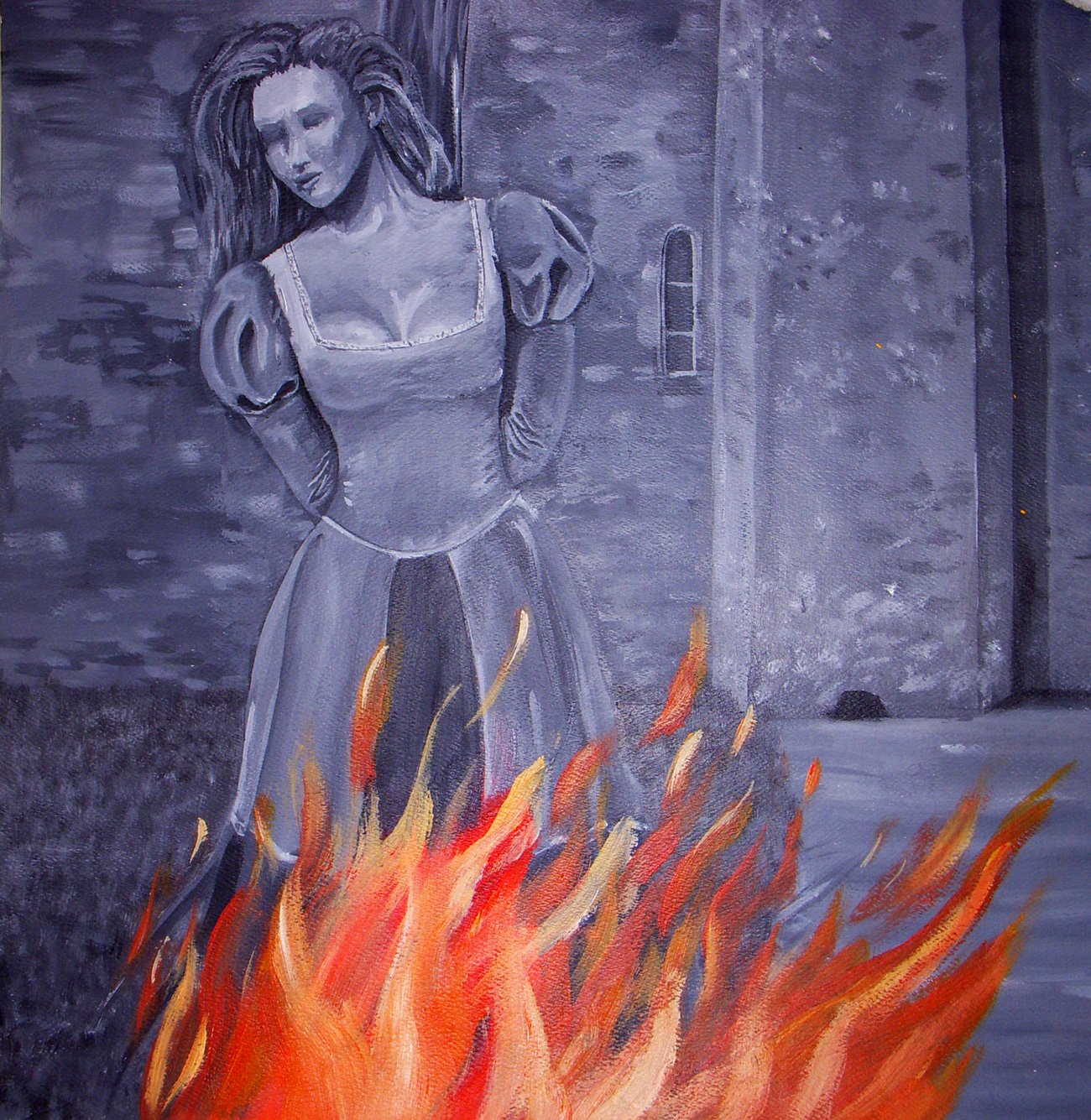 Рисунок сжигание. Фредерик Уайт ведьма на костре. Сожжение Жанны дарк арт.