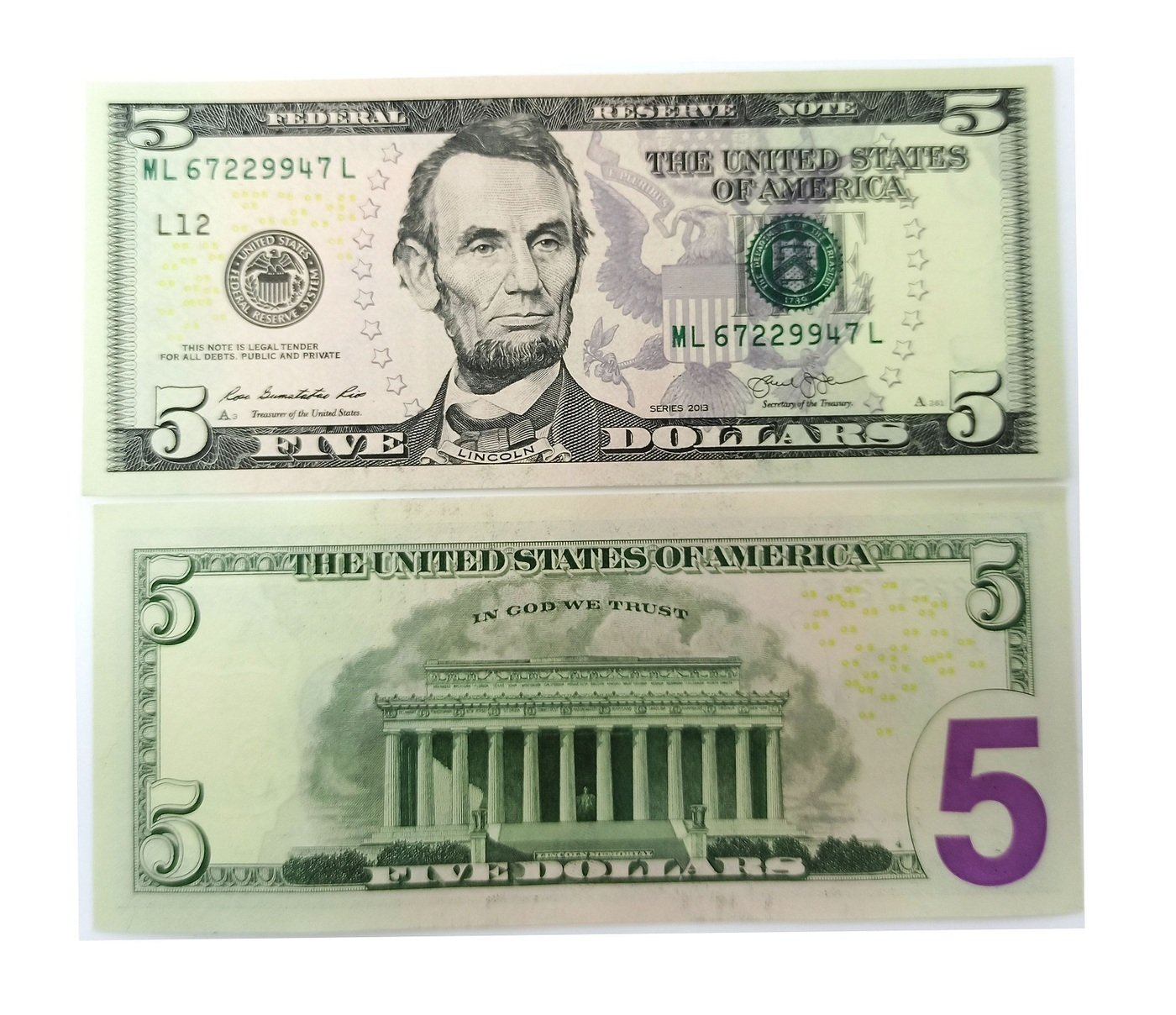 Сколько сегодня 5 долларов. 5 Долларовая купюра. Банкноты долларов США 5 долларов. Купюра 5 долларов США. Доллар США купюра 50 долларов.