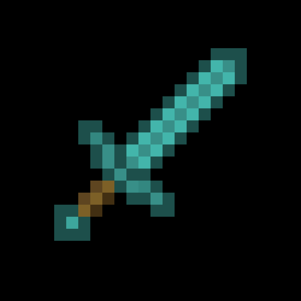 Купить Алмазный пиксельный меч Майнкрафт [Minecraft] 60 см
