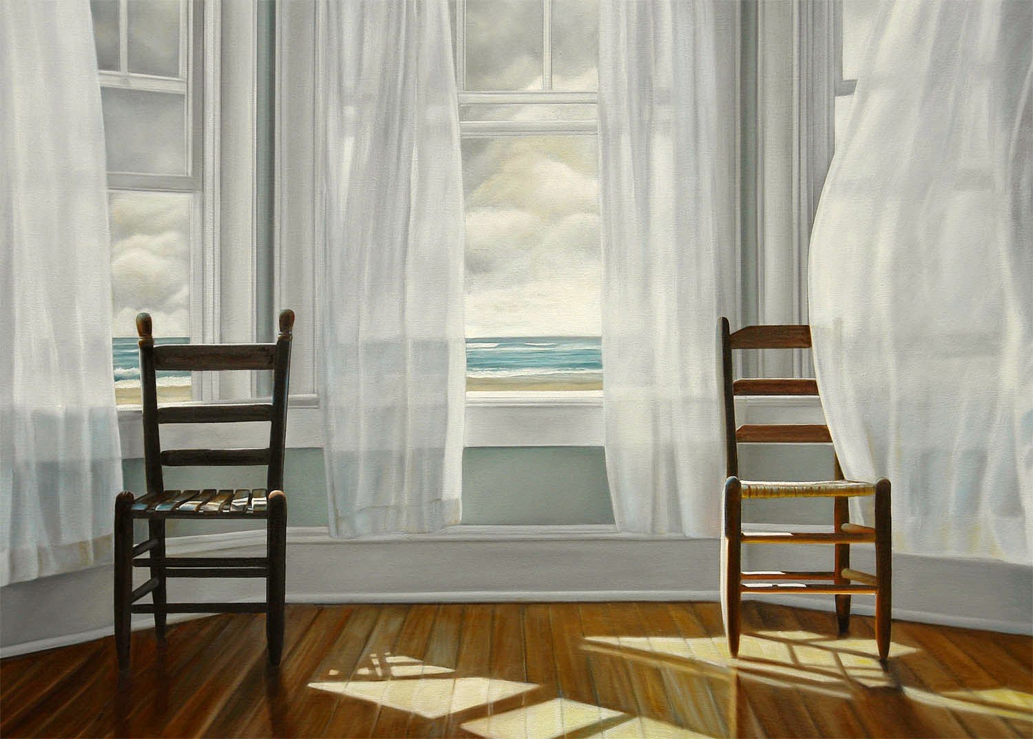 The chair is the window. Karen Hollingsworth. Karen Hollingsworth художник. Karen Hollingsworth картины. Открытое окно живопись.