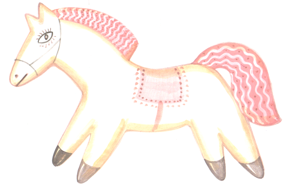 Конь с розовой гривой картинки