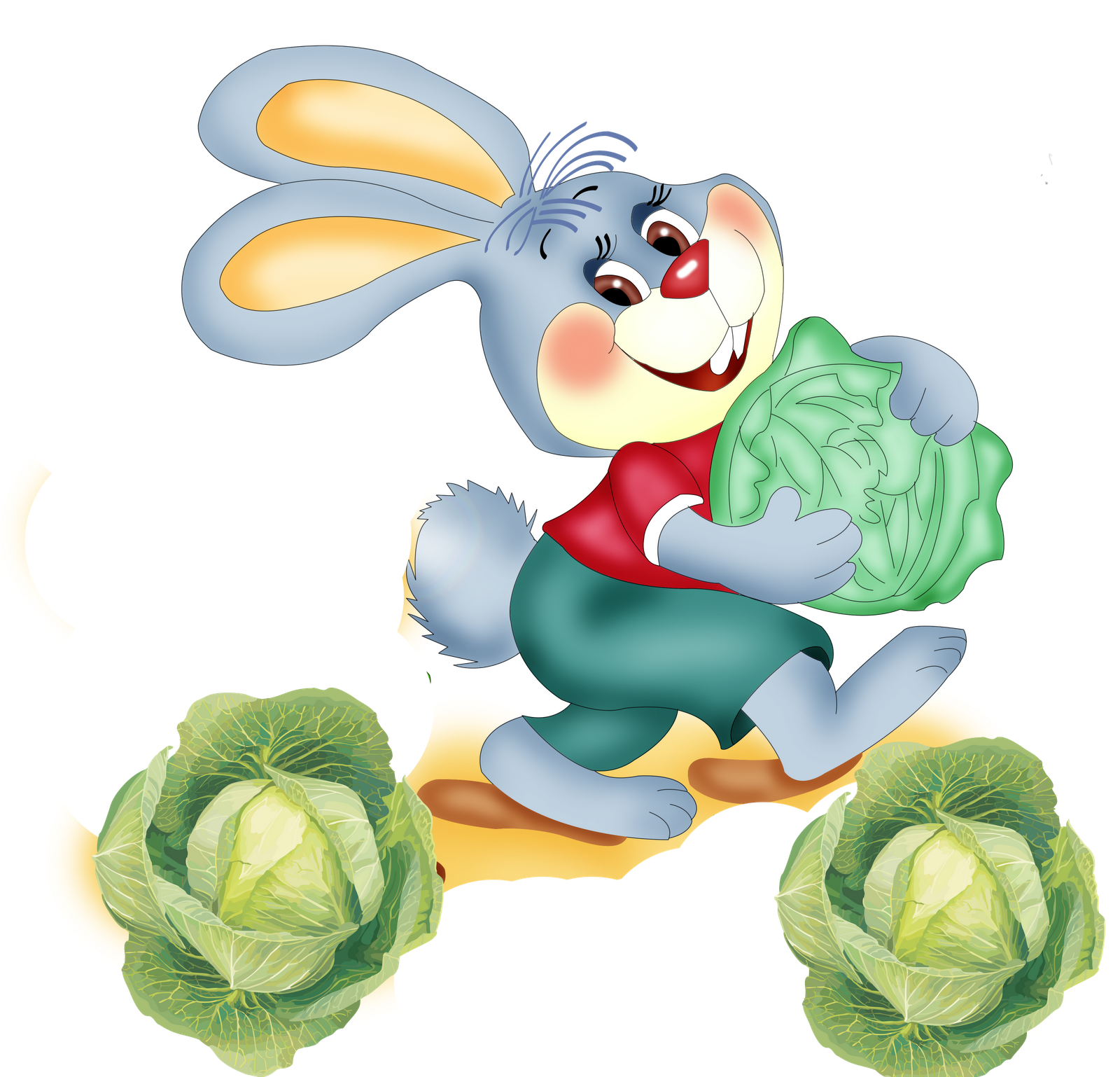 Про зайчишку и овощи. Заяц мультяшный. Зайчик для детей. Зайчик для дошкольников. Заяц с капустой.