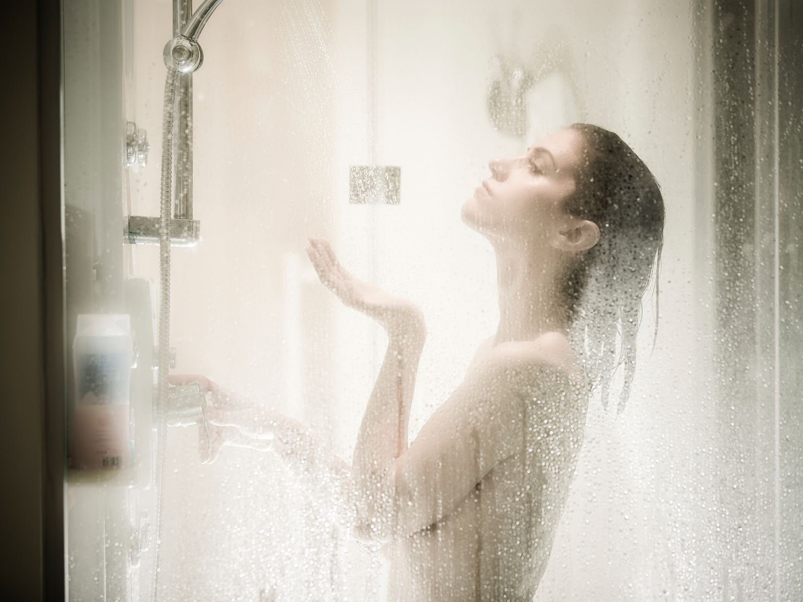 Runaway girl hiding in a shower