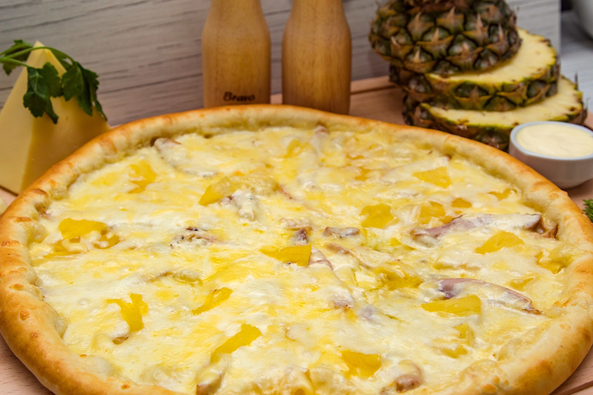 пицца гавайская с курицей и ананасами рецепт с фото фото 13