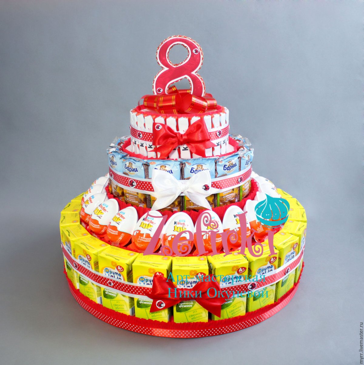 Публикация «Тортик из конфет „С днем рождения“ — мастер-класс» размещена в разделах