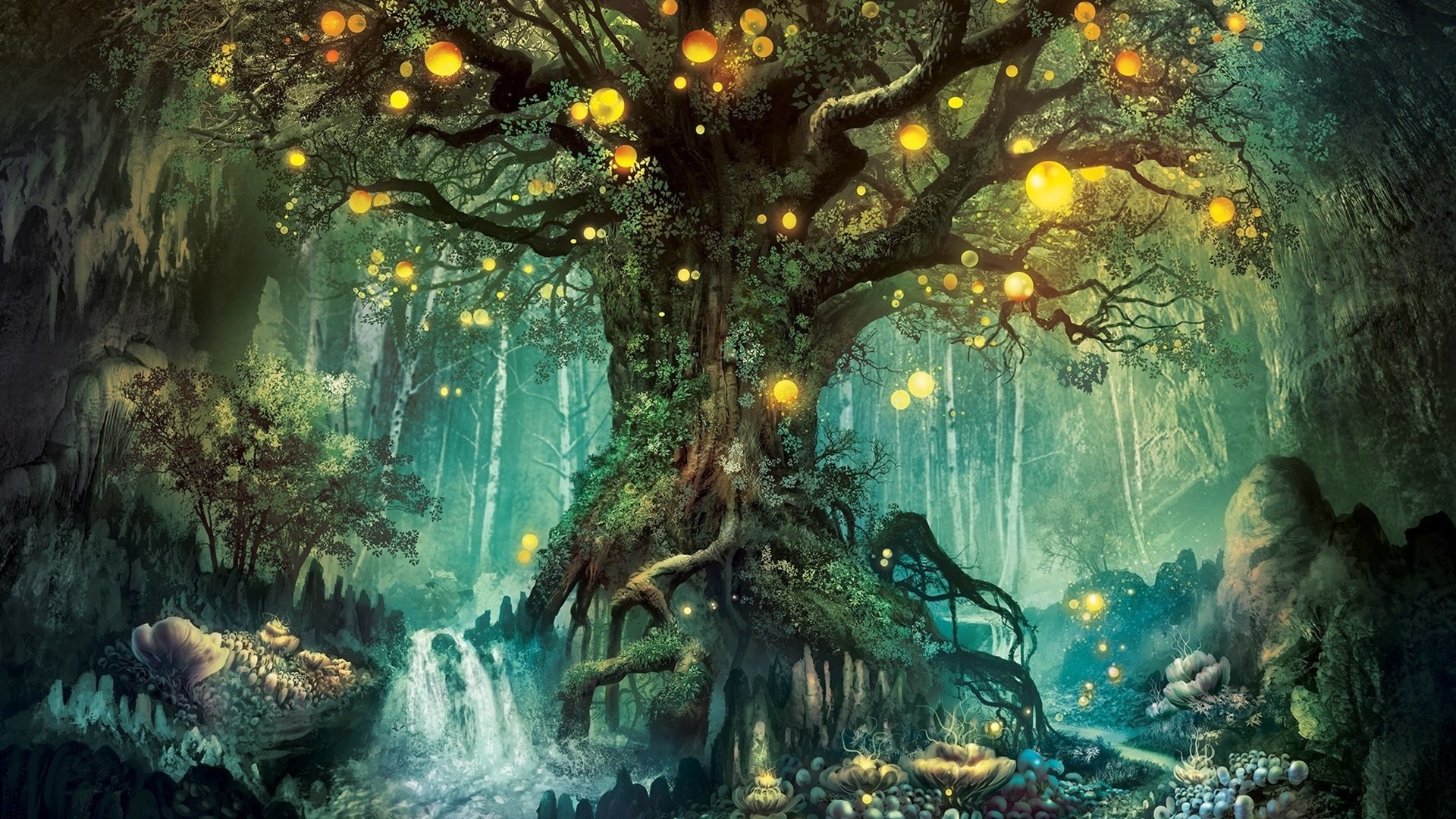 волшебный заколдованный лес