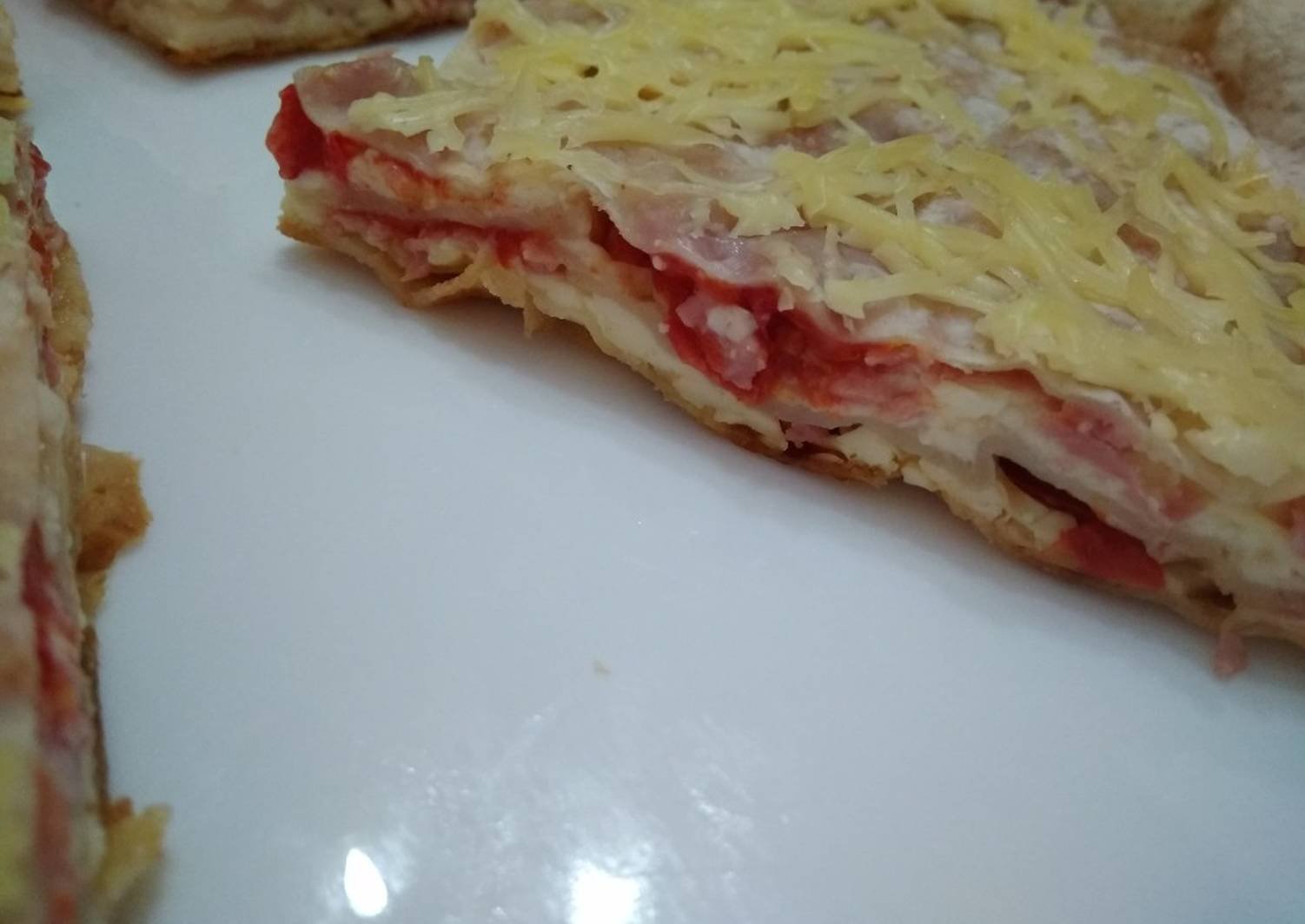 Слоеная пицца из лаваша