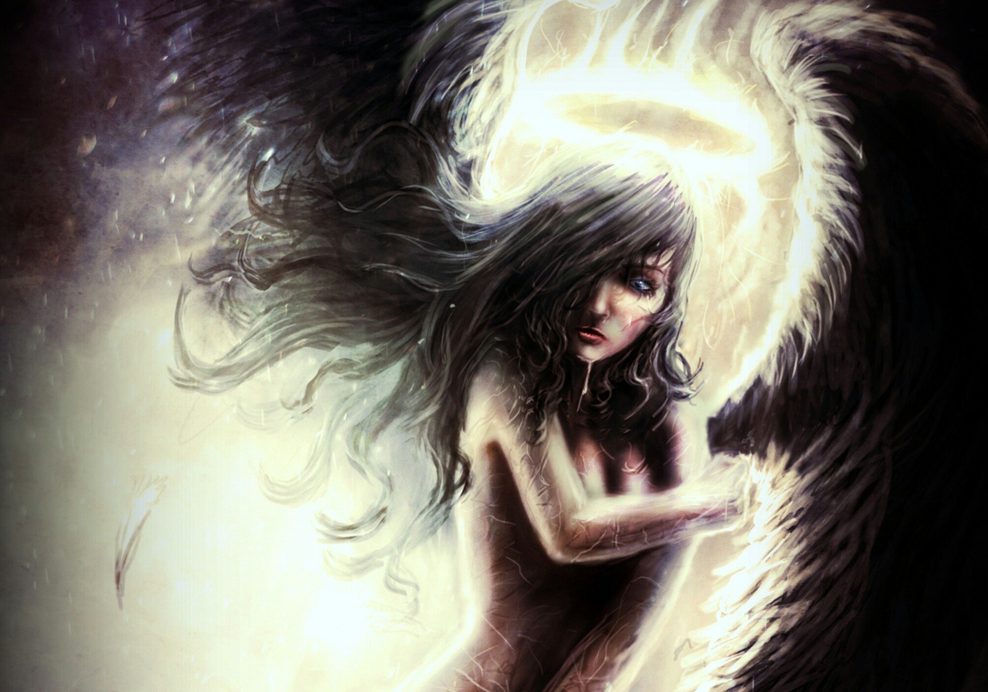 Демон похожий на ангела. Лилит Падший ангел. Барбербело Падший ангел. Девушка - ангел. Девушка с крыльями.