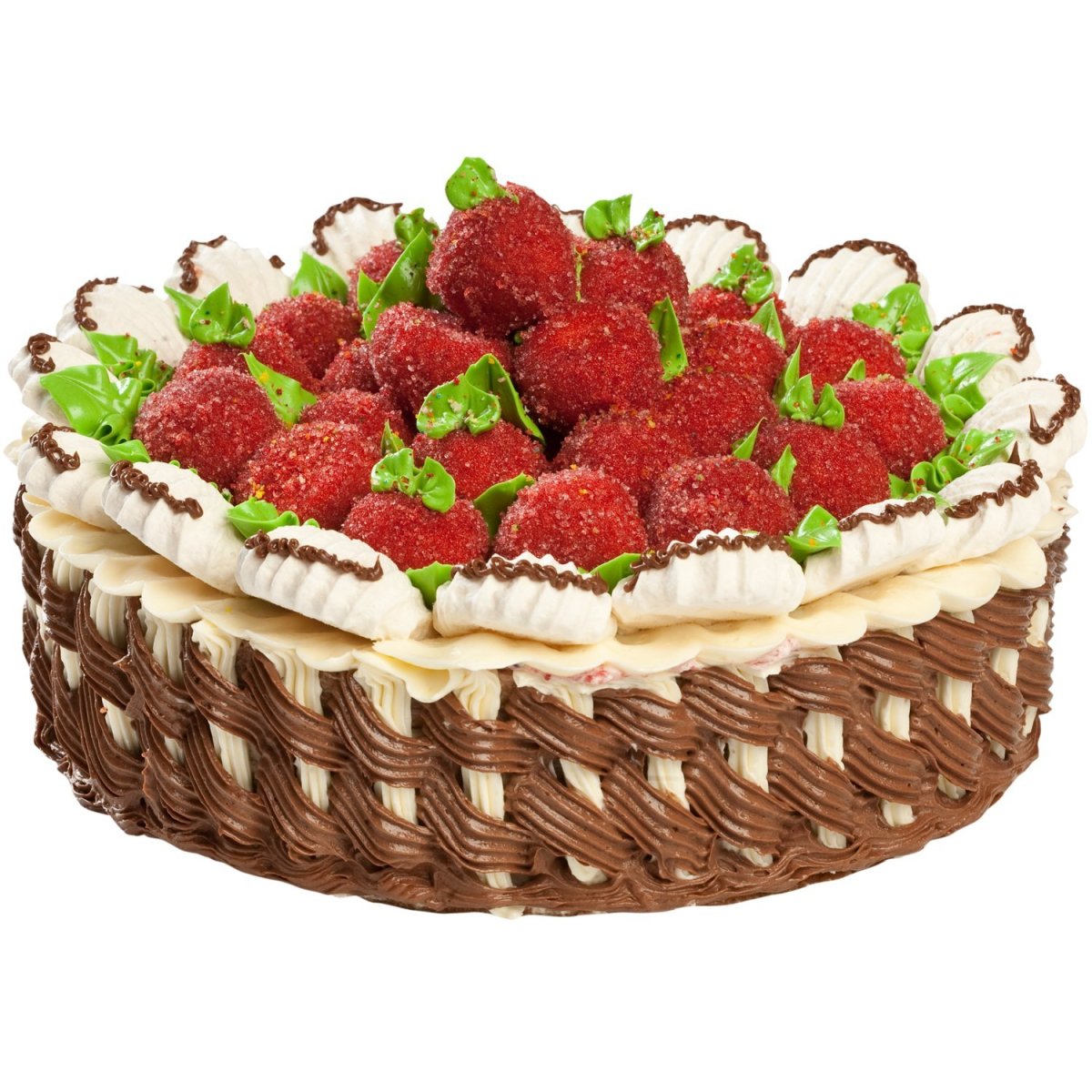 Торт в виде корзины с ягодами - 79 фото