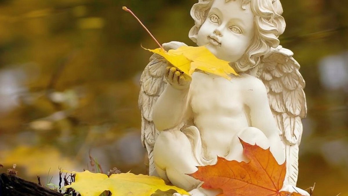 Ангел в осенних листьях