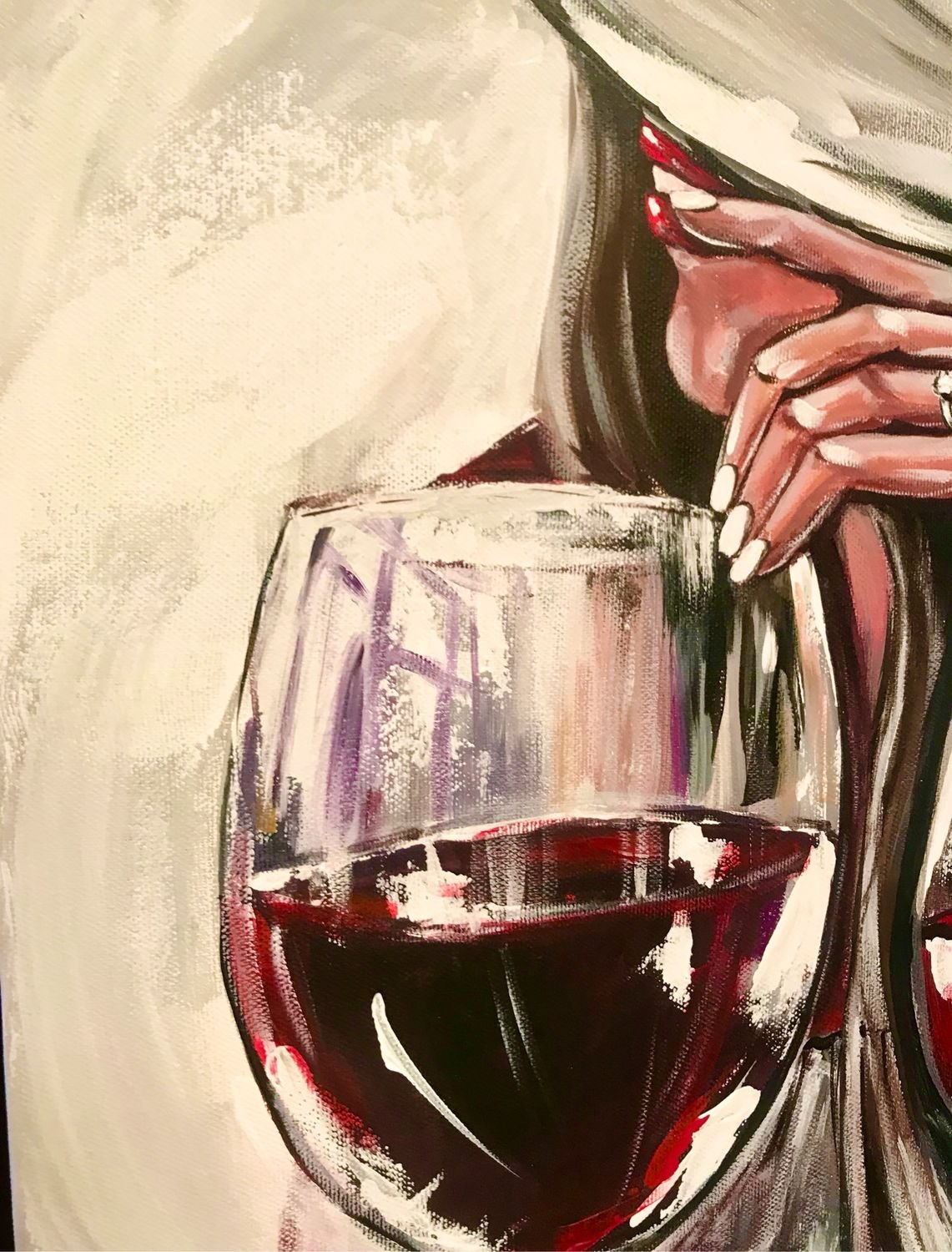 Картины с бокалом вина