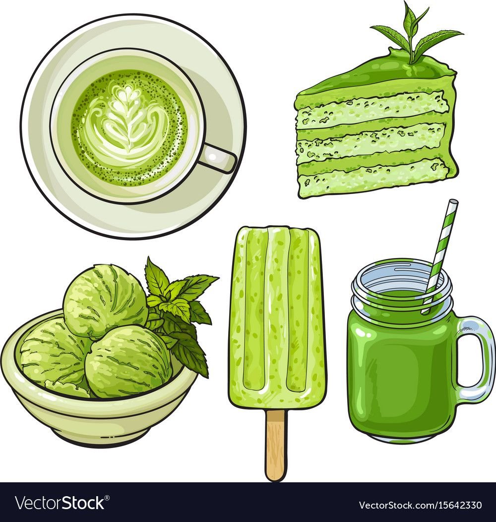 Еда зеленого цвета
